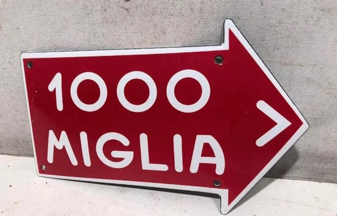 1000 MIGLIA - Enamel sign - Enamel, Metal