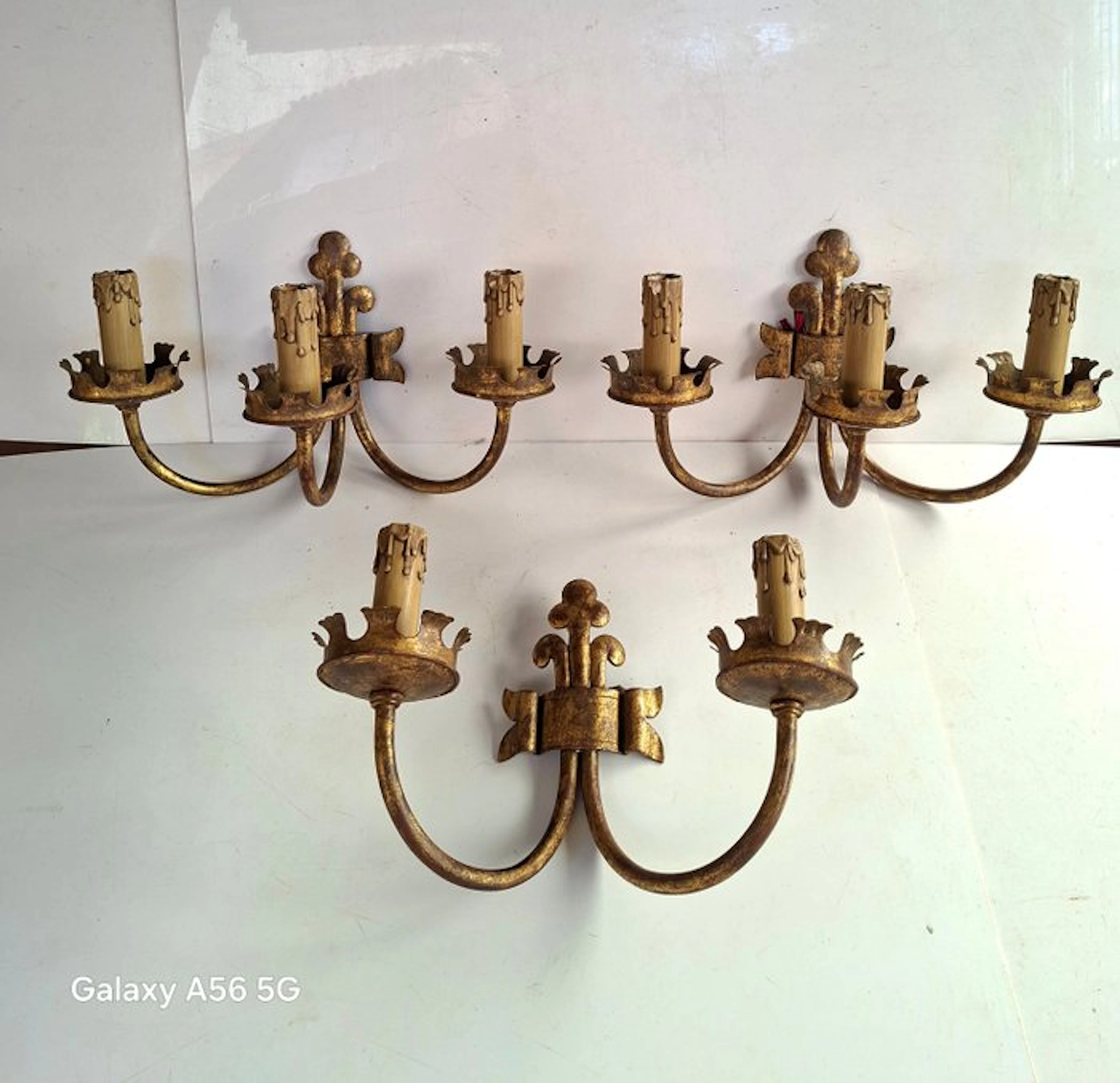 Wall sconce (3) - Florentine - Wrought iron