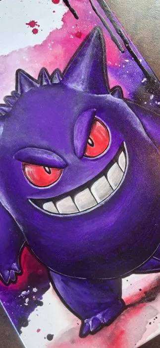 Christina Rudnick - Pokémon Gengar Original Gemälde 40 x...