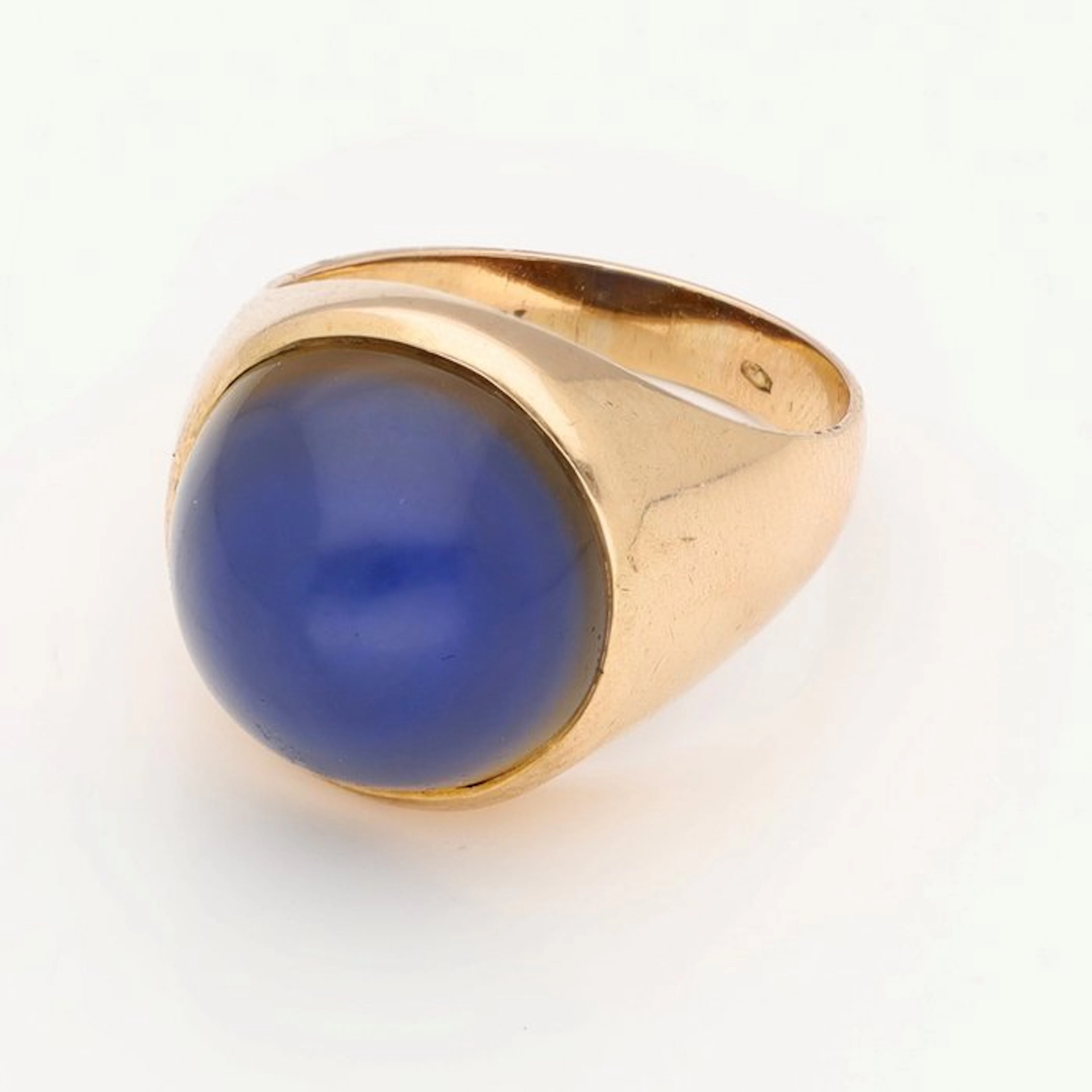 Ring - 18 kt. Yellow gold Lapis lazuli