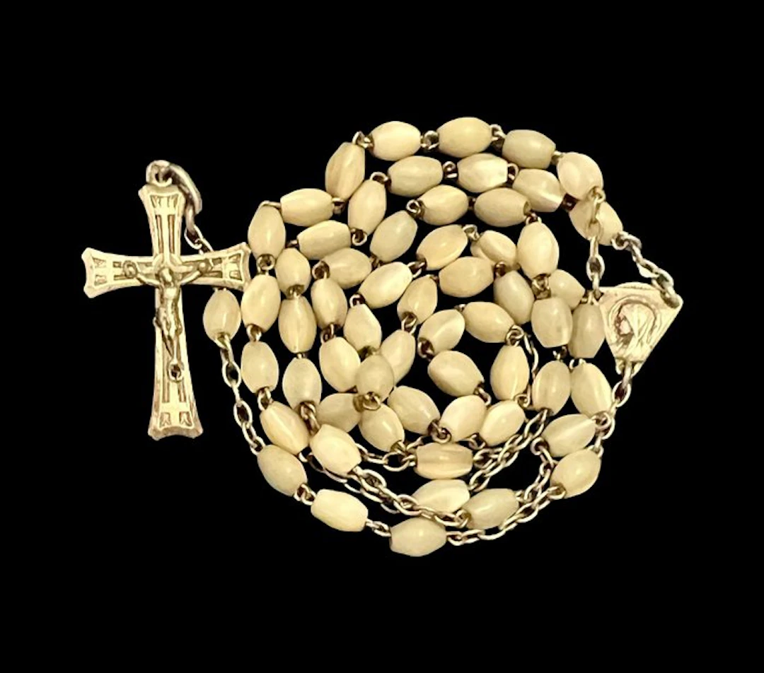 Rosary - .800 silver - 1910-1920 - Nacre