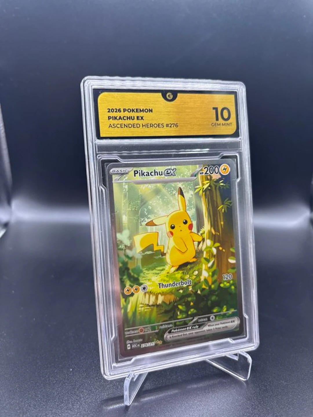 Pokémon - 1 Graded card - Pikachu #276 Ascended Heroes "treekachu" - GG 10