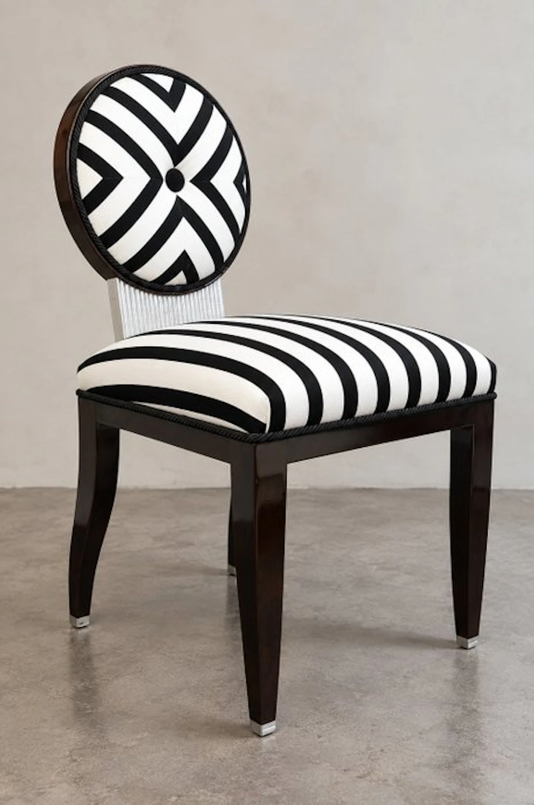 Armchair - Wood, Textile, Silverplated - Mansuy Art Deco chairs