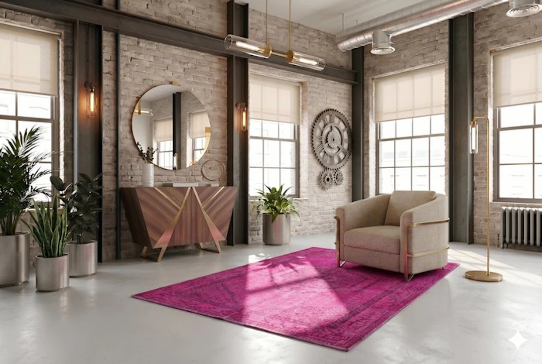 Pink vintage - Rug - 210 cm - 115 cm - with certificate