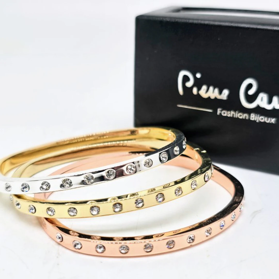 Pierre Cardin - Gold-plated - Bracelet - Bangle bracelets crystal