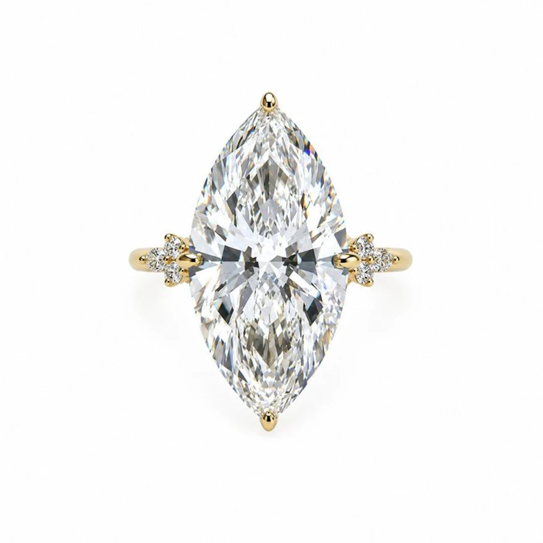 Ring - 14 kt. Yellow gold - 10.27ct. tw. Diamond (Lab-grown) - Diamond