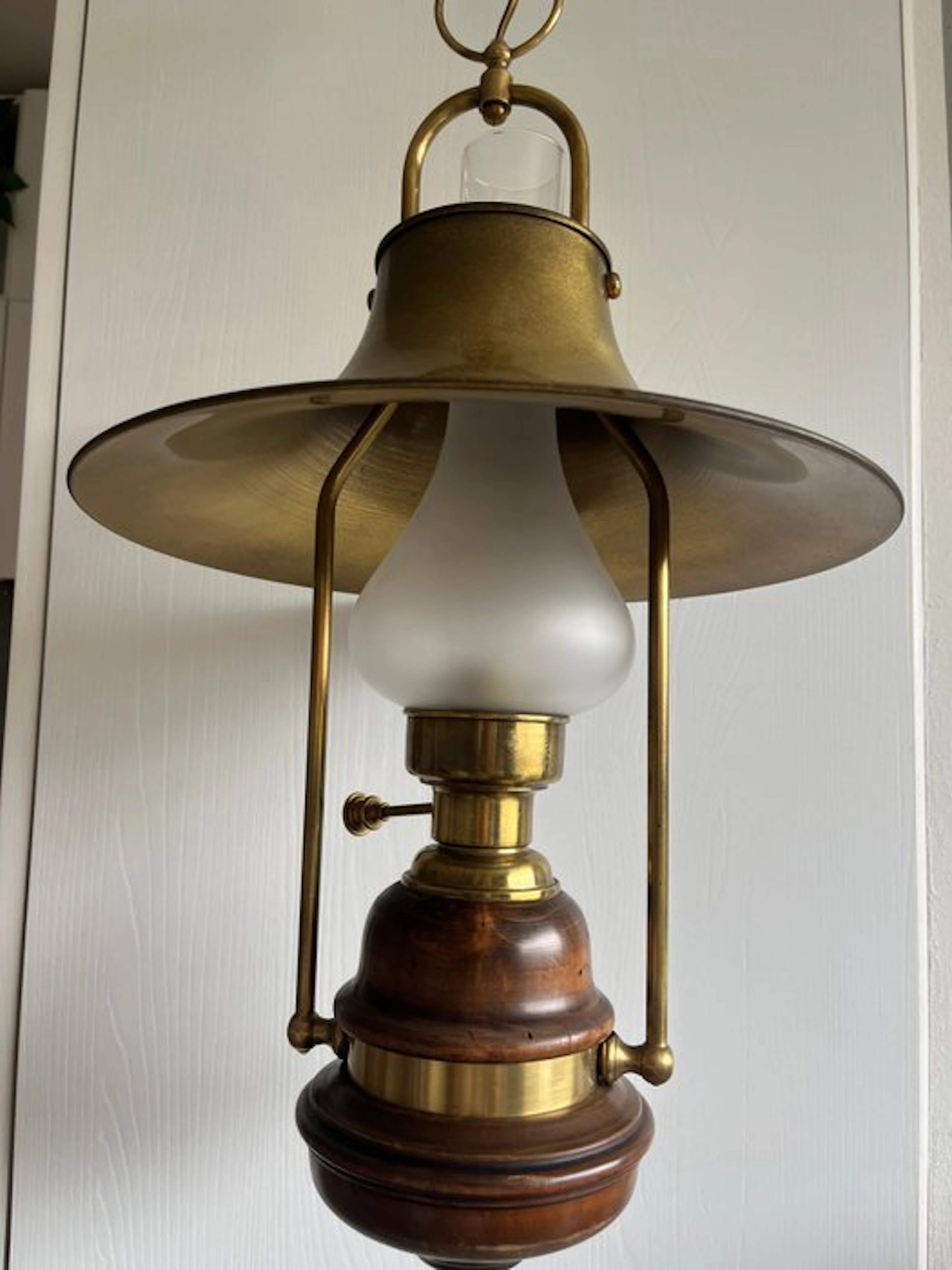 Hanging lamp - Gilt brass