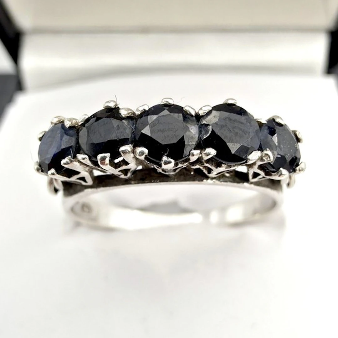 No reserve price - Ring Silver - Sapphire