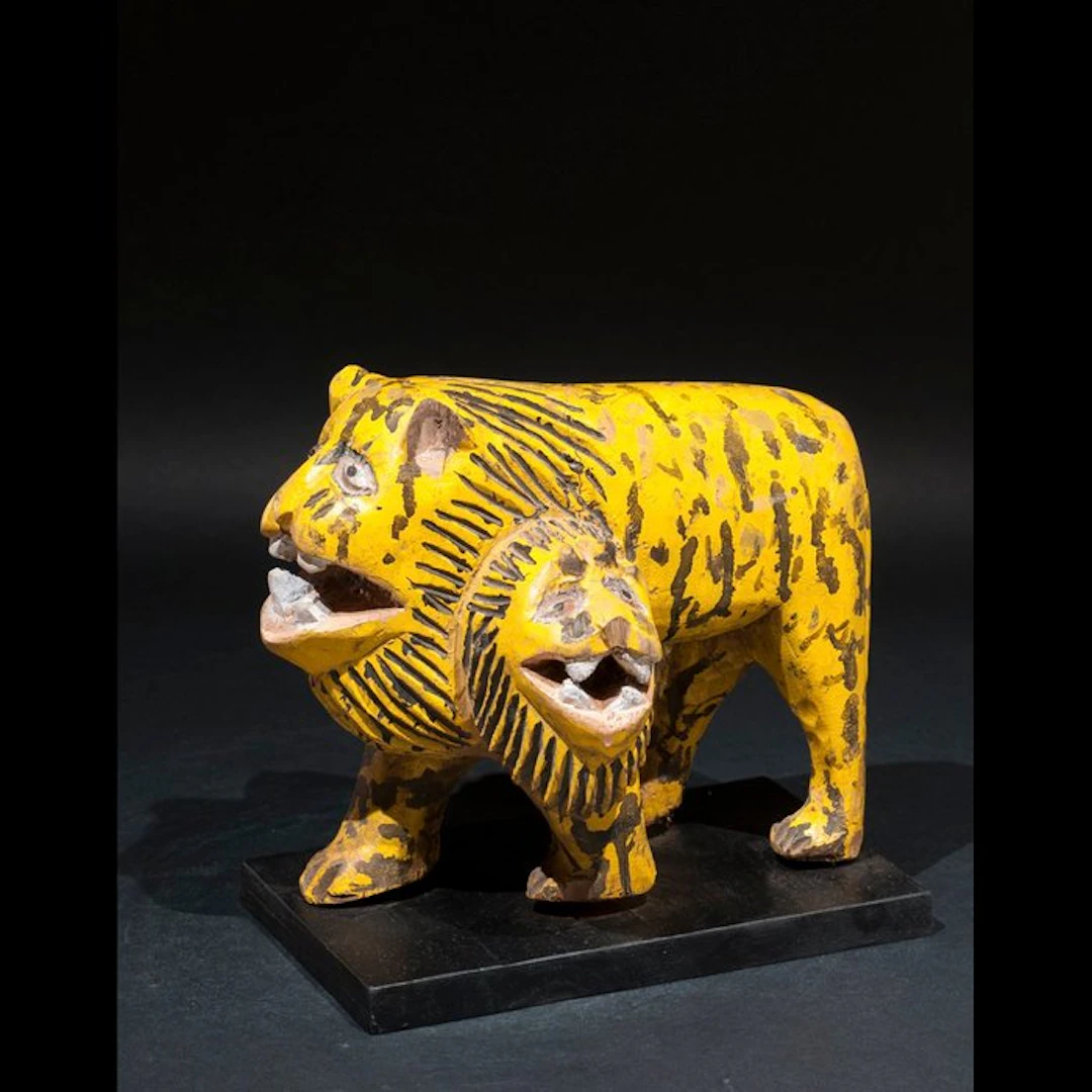 Three-headed lion - Fon - Benin (No reserve price)