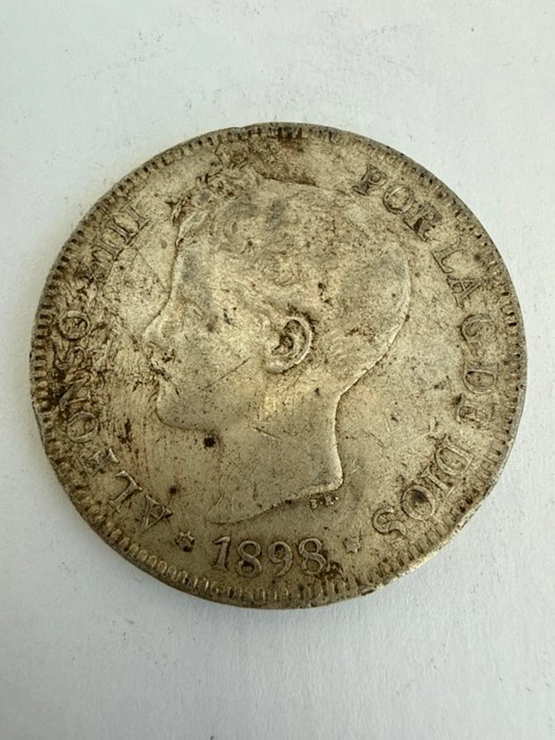 Spain. Alfonso XIII. 5 Pesetas 1898 (No reserve price)