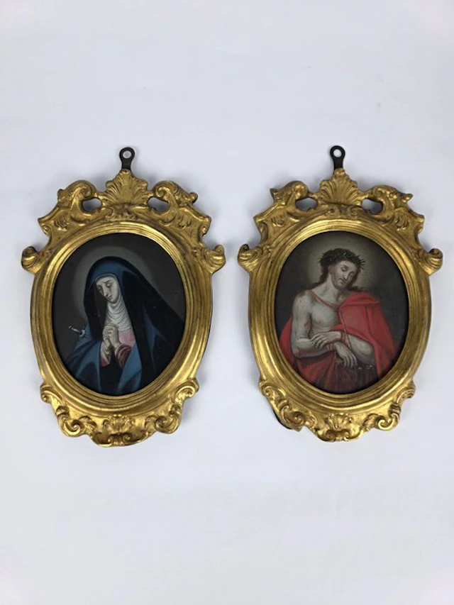 Scuola napoletana (XVII) - Ecce Homo e Mater Dolorosa