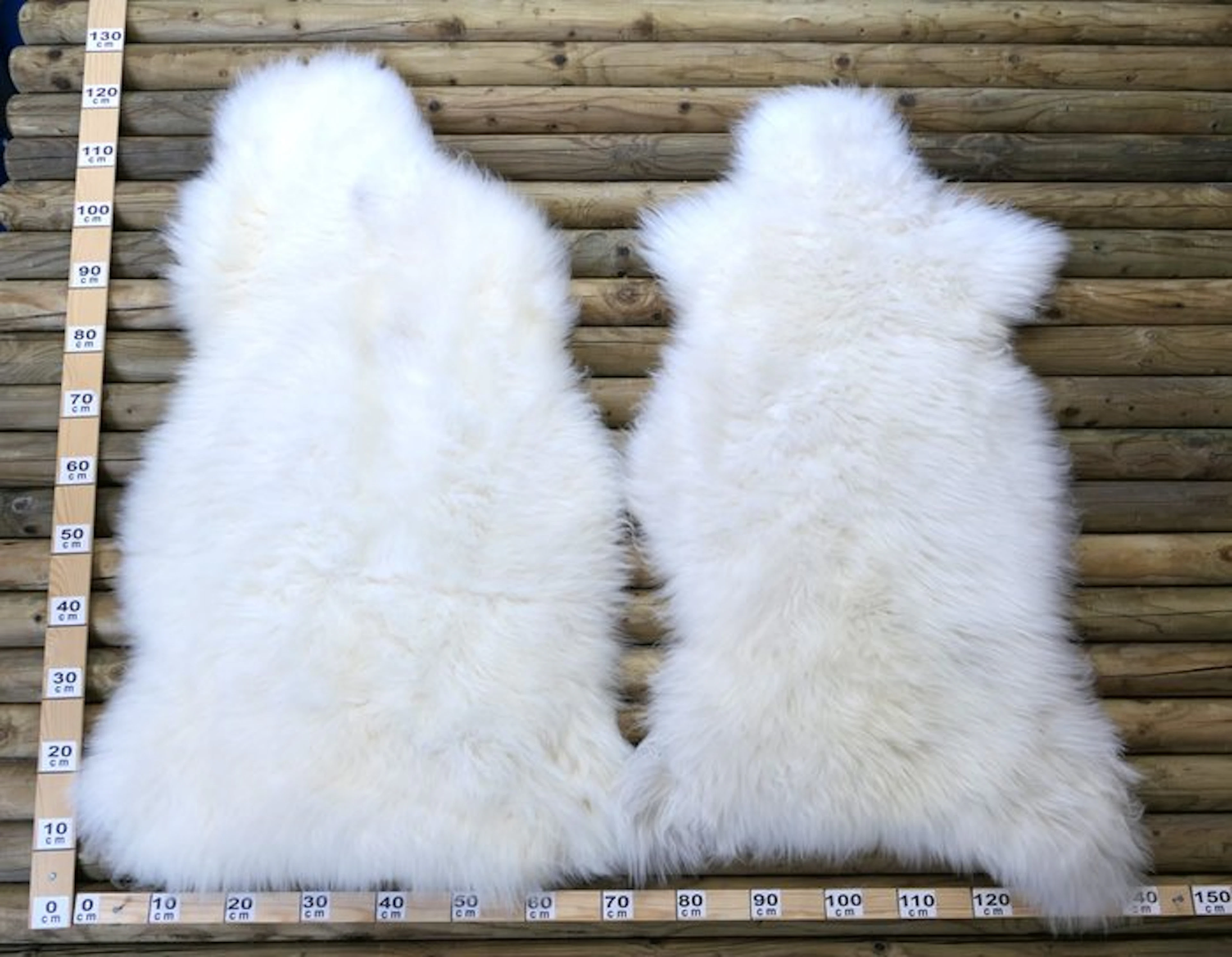 Sheepskins with medium-length hair
