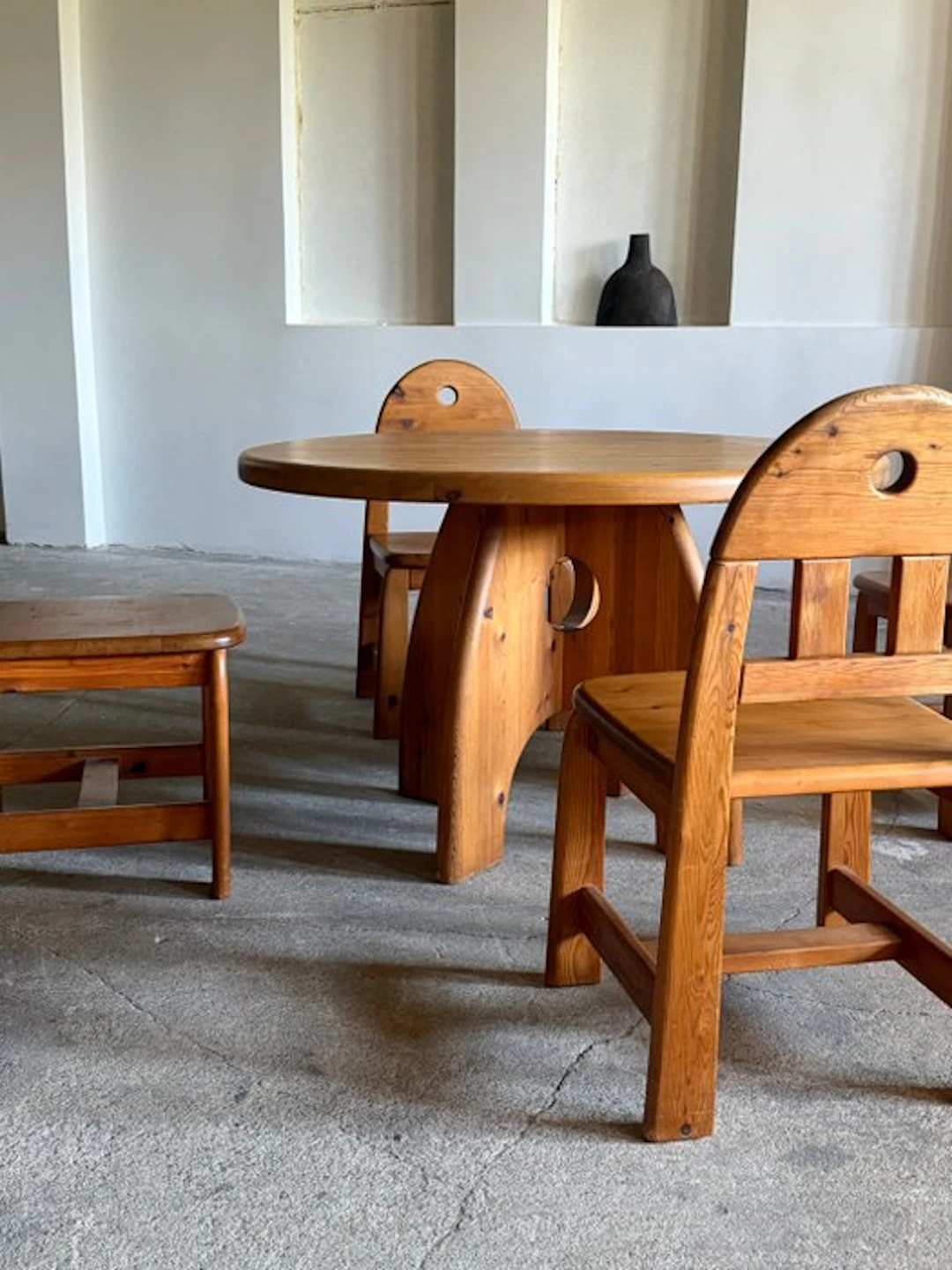 Wasa - Dining table - Pinewood - Dining table & 4 chairs