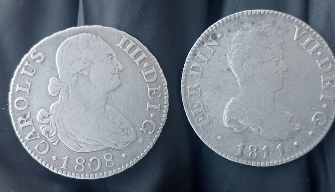 Spain. 2 Reales 1808 Madrid & 1811 Cataluña (2 monedas) (No reserve price)
