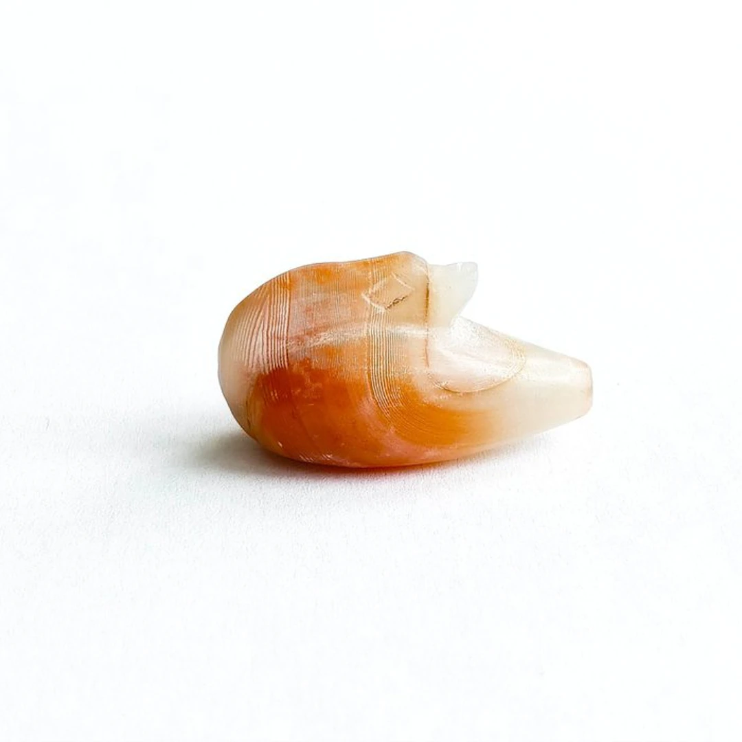 Sino-Mongolian or Sino-Siberian Striped Agate XS Bird Bead Talisman - 27 mm