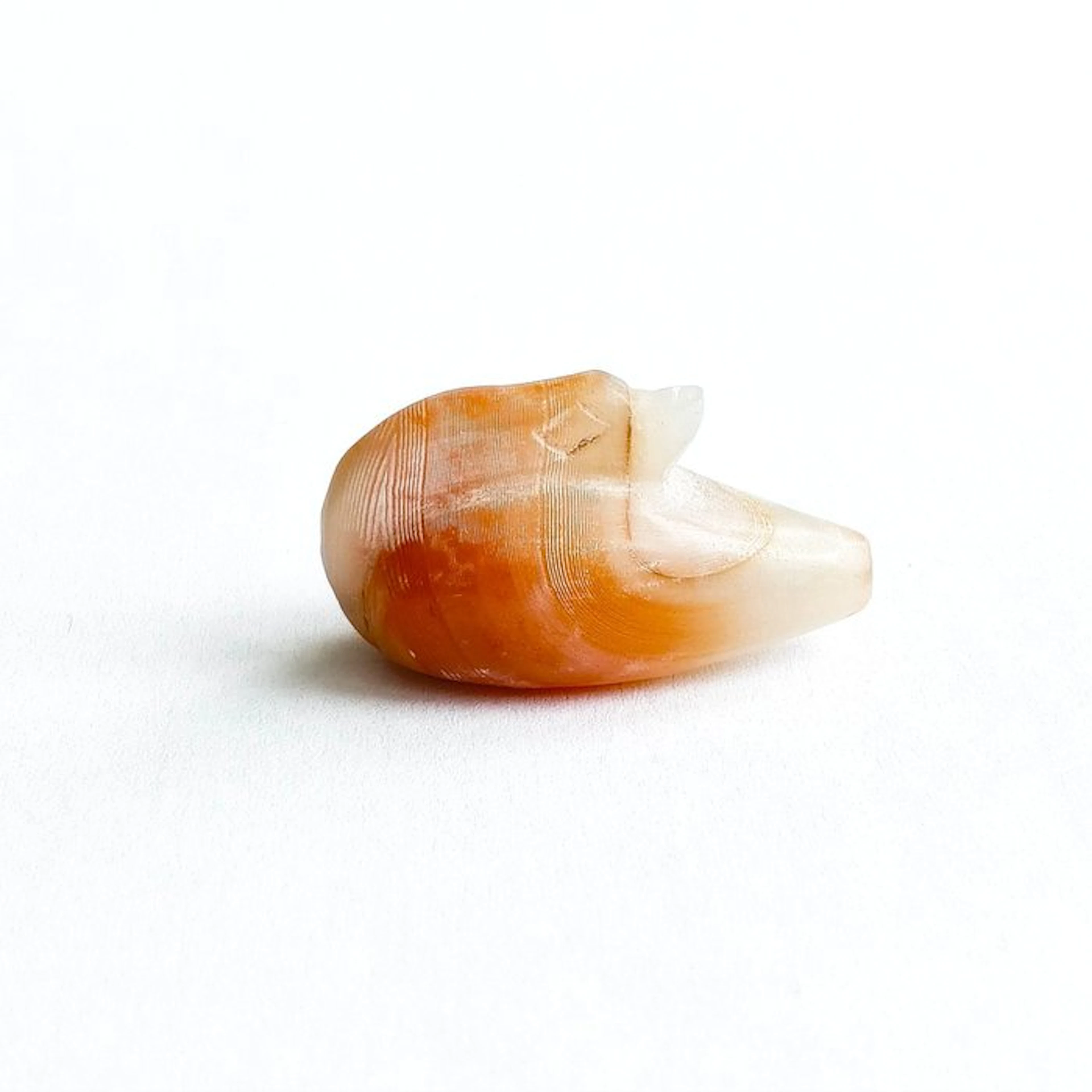 Sino-Mongolian or Sino-Siberian Striped Agate XS Bird Bead Talisman - 27 mm