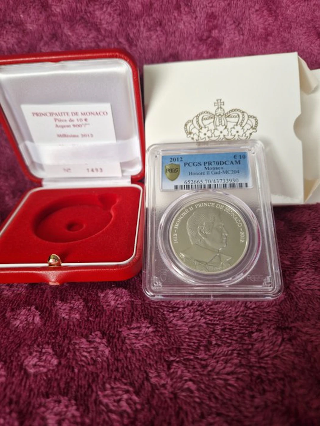 Monaco. 10 Euro 2012 "Honoré II" - PR70DCAM (No reserve price)