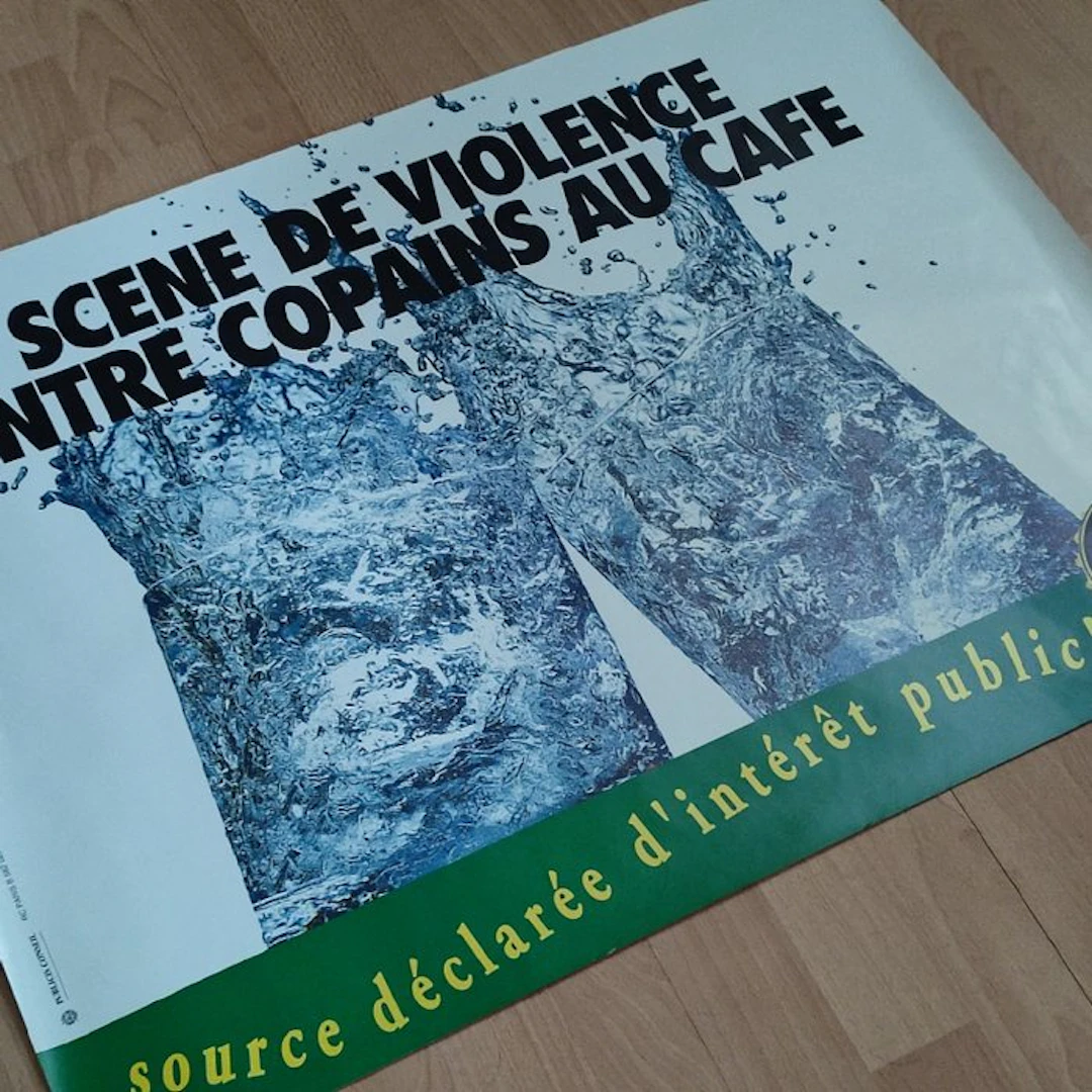 Publicis Conseil - Rare affiche officielle Perrier...