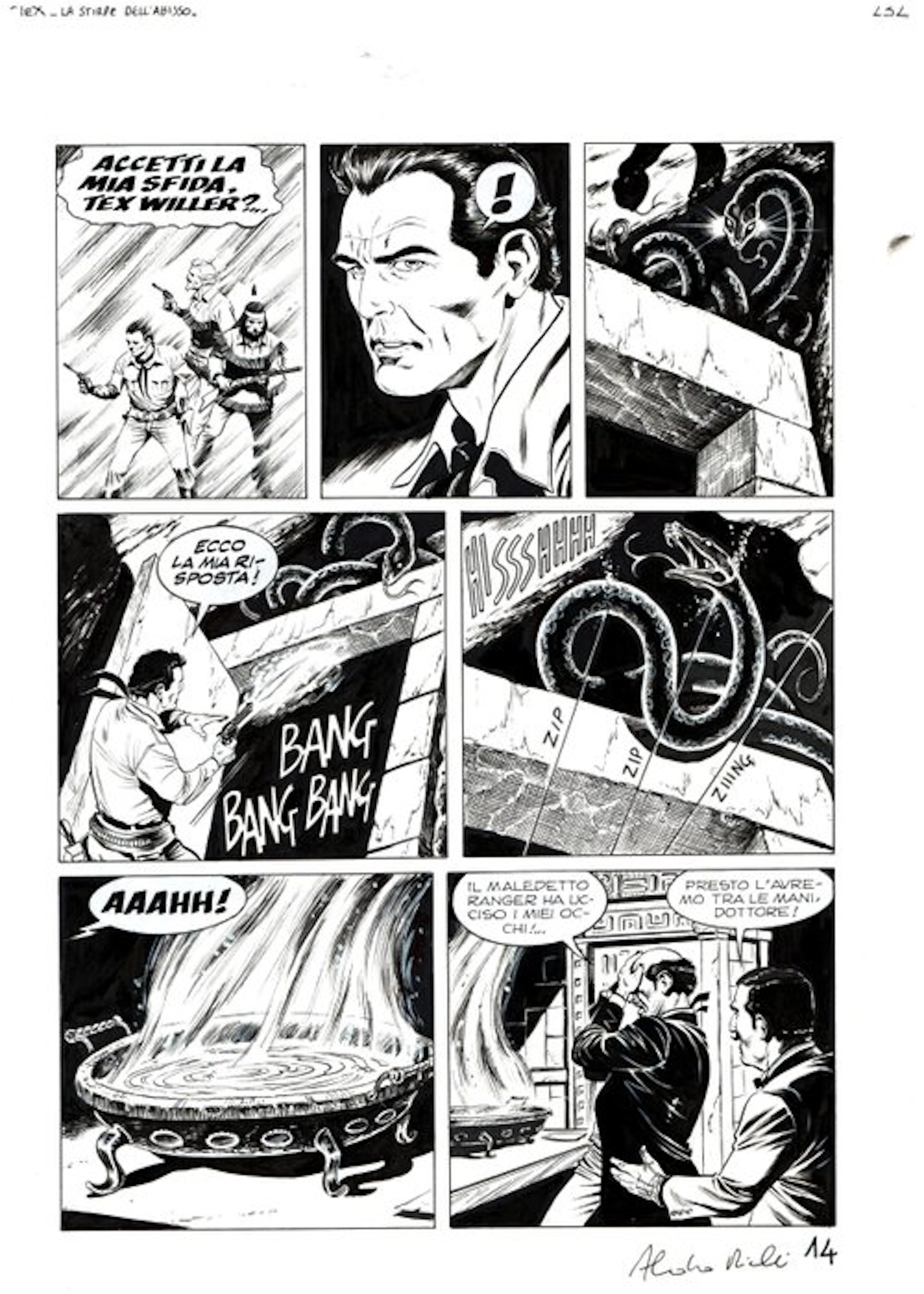 Piccinelli, Alessandro - 1 Original page - Tex #651 - "Luna insanguinata"
