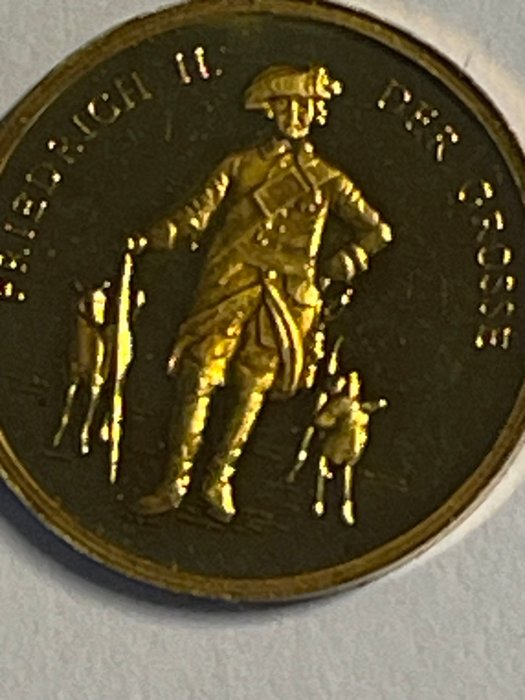 Germany. Gold medal 1994 Deutsche Könige in Gold Friedrich der Große 1/20 Oz