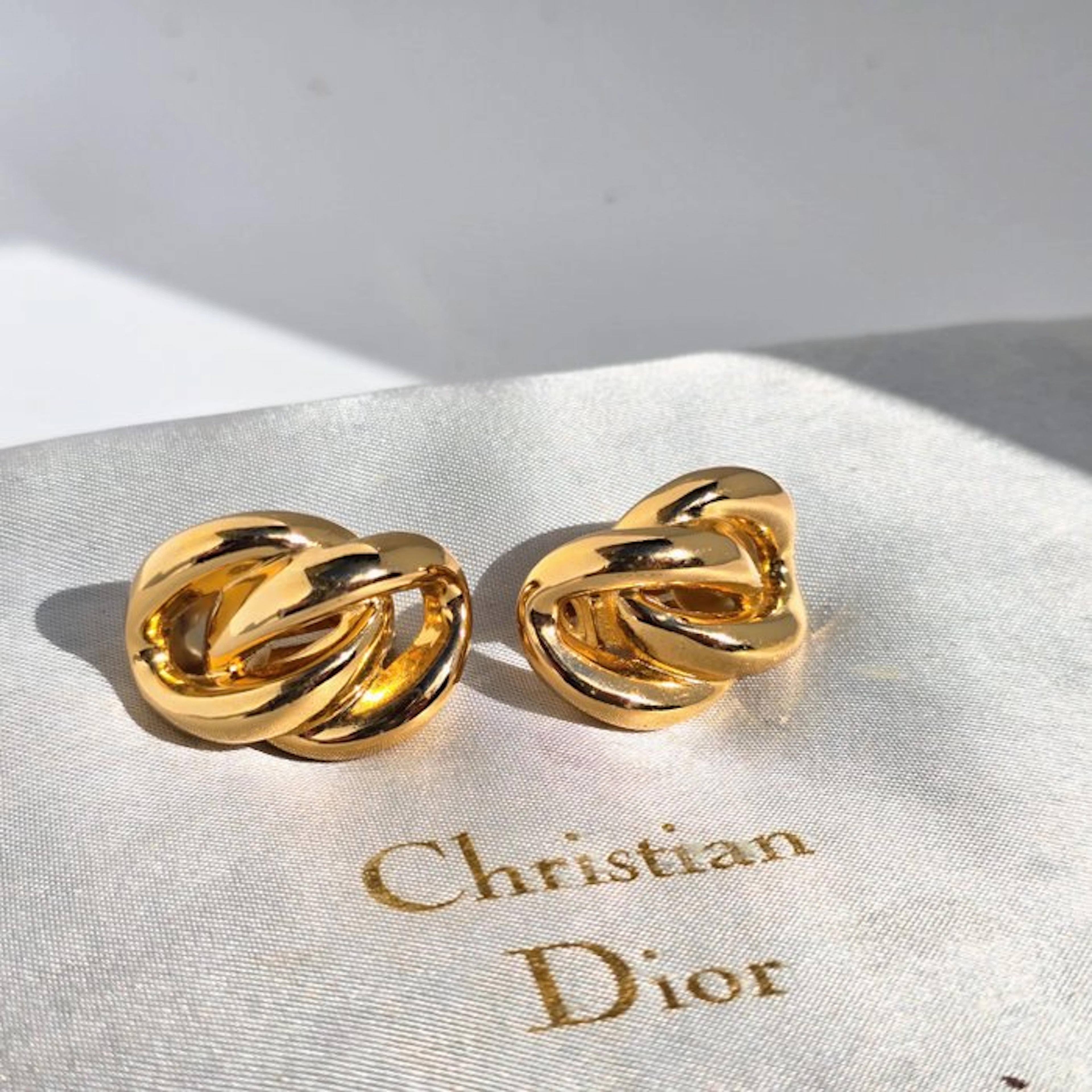 Christian Dior - Gold-plated - Earrings - Rope design