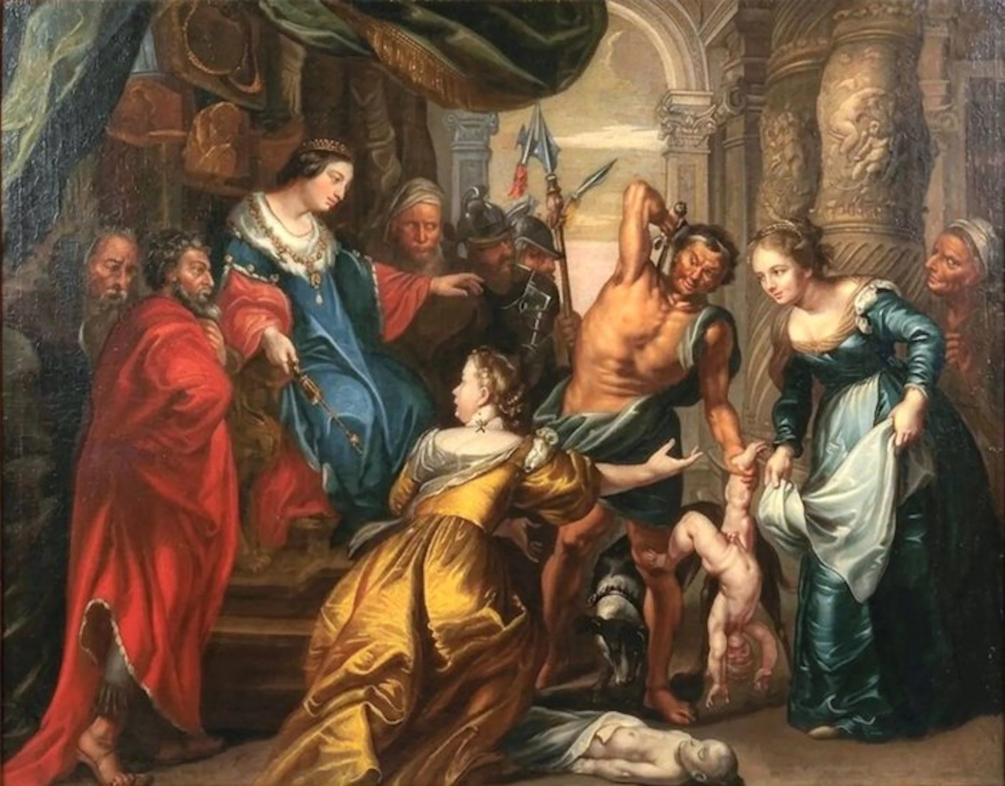 Pieter Paul Rubens (1577-1640), Follower of - Il Giudizio di Salamone