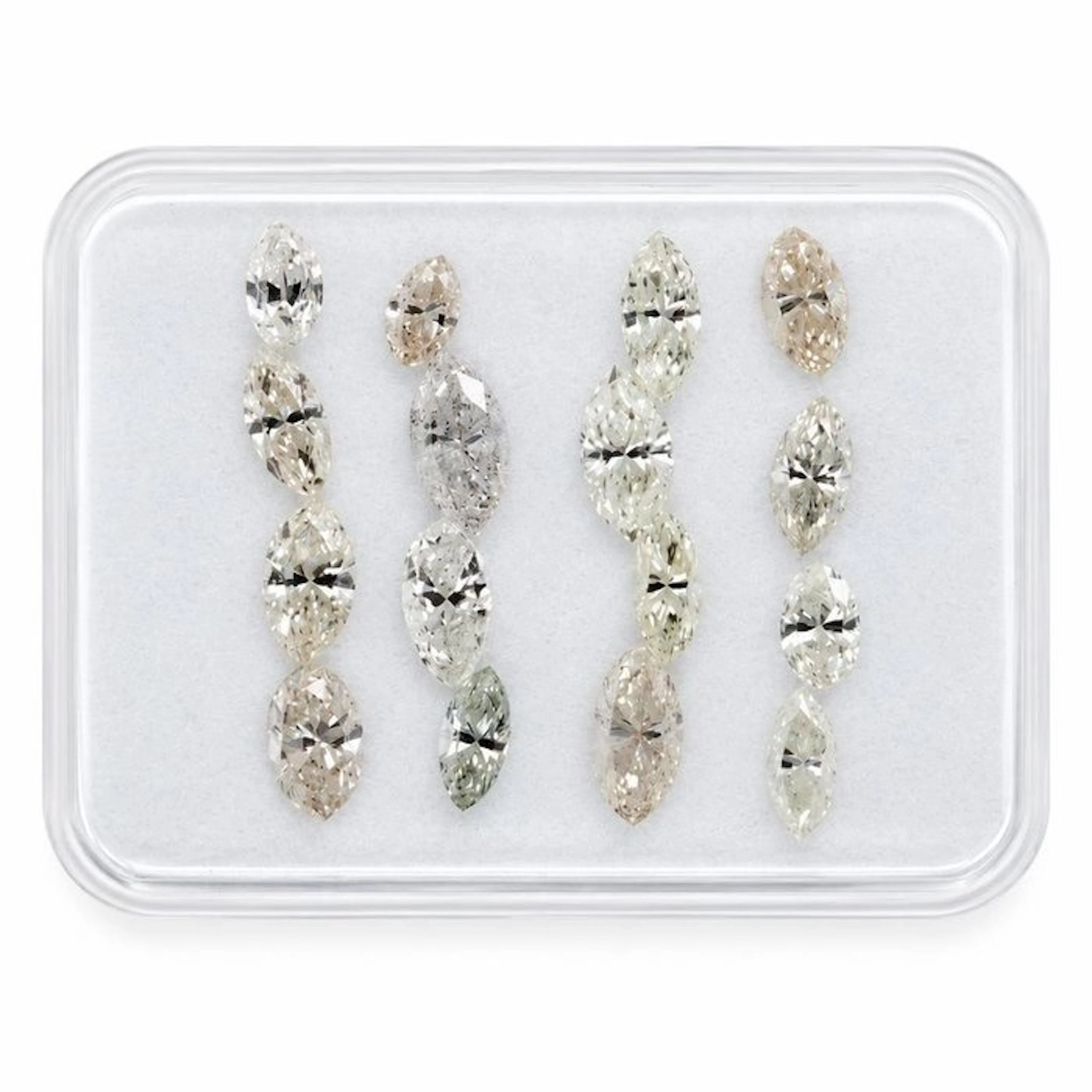 No reserve price - 16 pcs Diamond (Natural) - 1.02 ct - Marquise - VS1