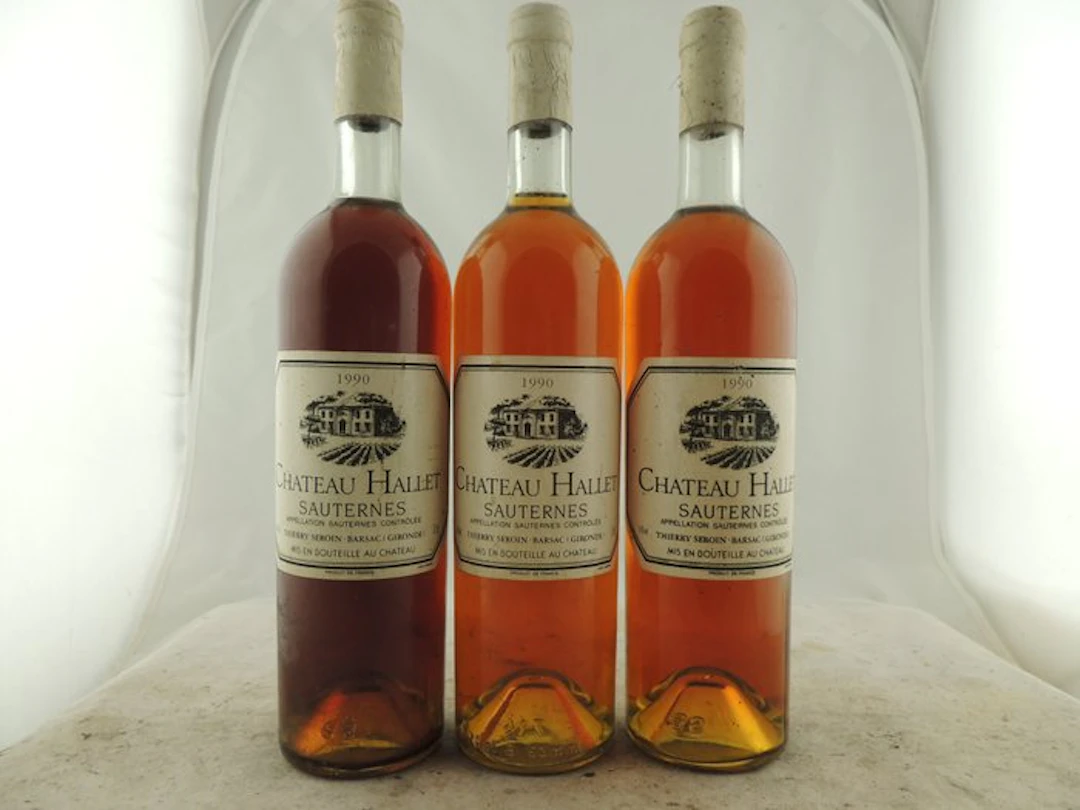 1990 Château Hallet - Sauternes - 3 Bottles (0.75L)