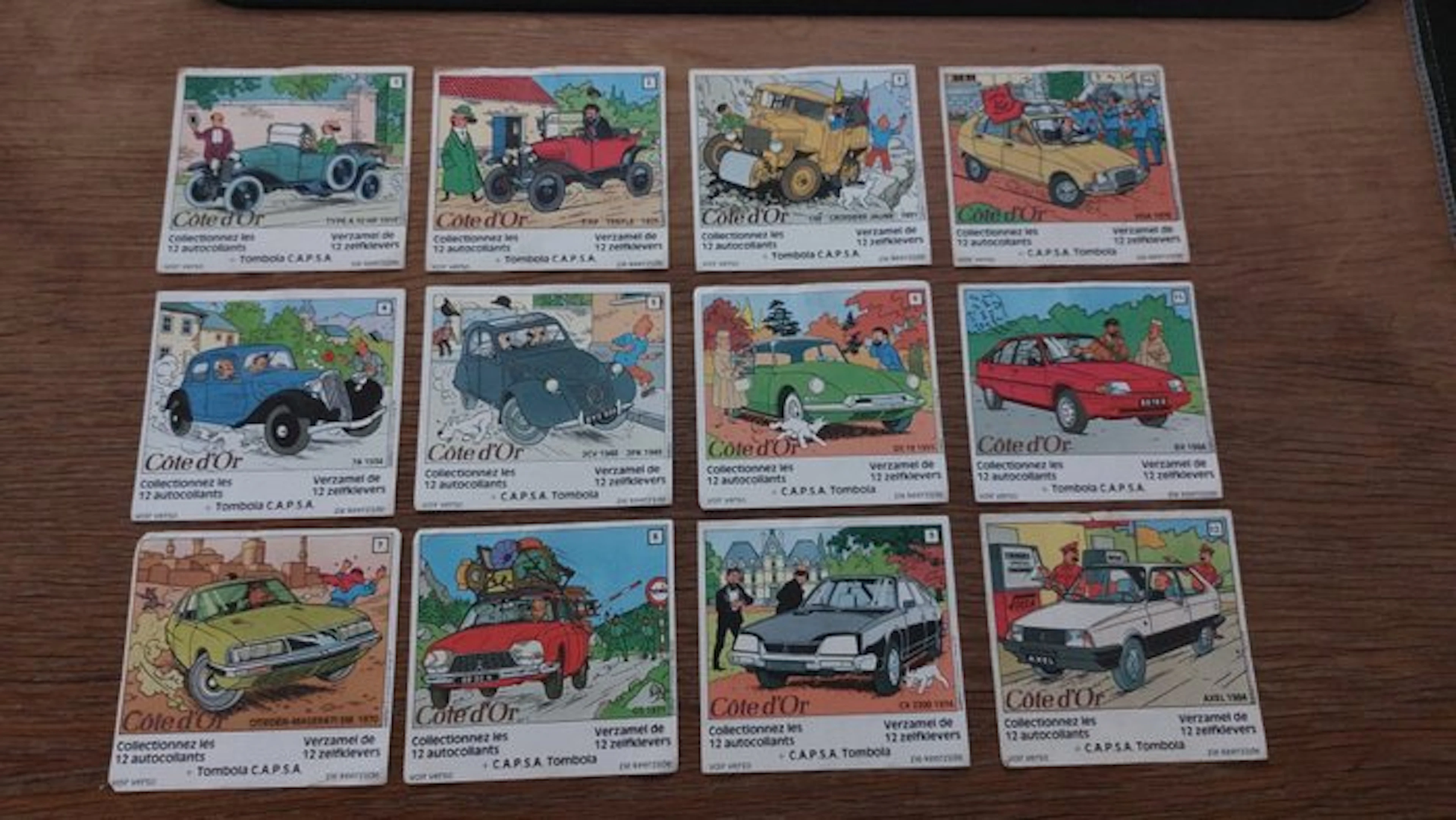 Tintin - 12 Promotional Material - Cote d'Or - 1984