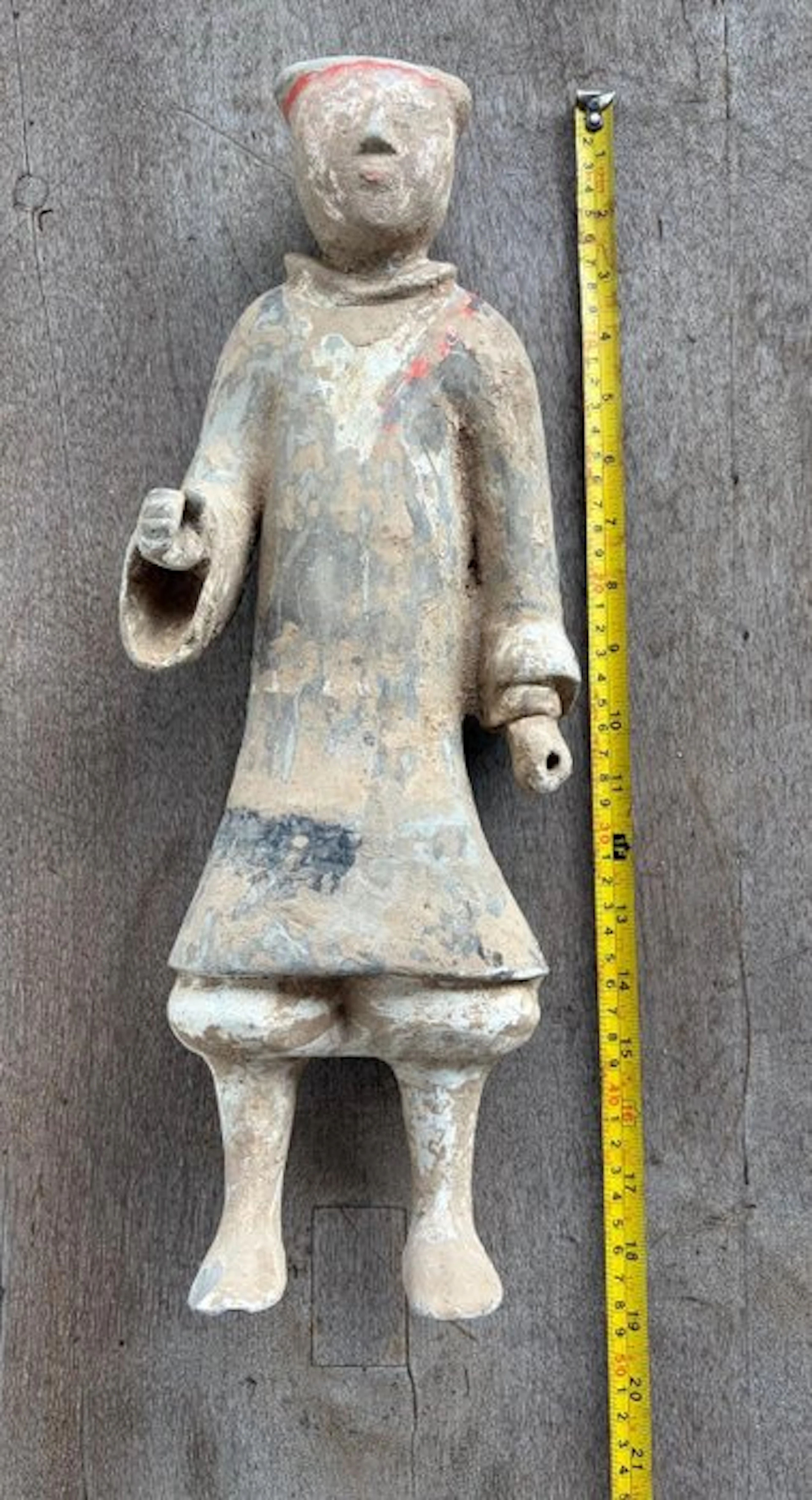Ancient Chinese, Han dynasty Terracotta Mingqi warrior - 46 cm