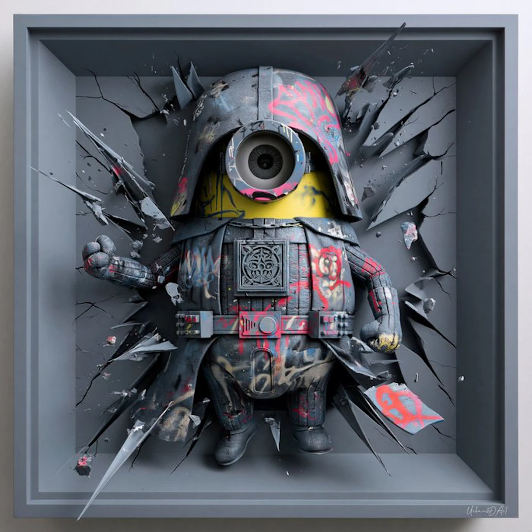 Urban3DArt (1971) - Minion DV Limited Edition Art numérique mixte