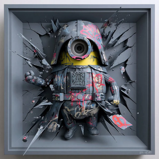 Urban3DArt (1971) - Minion DV Limited Edition Art numérique mixte