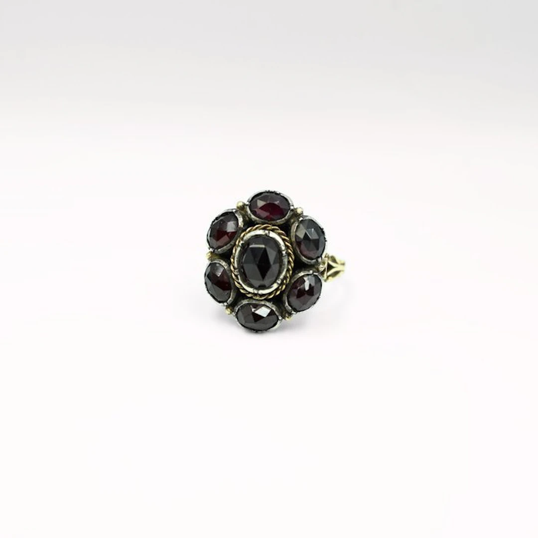 Ring - 14 kt. Yellow gold, Silver