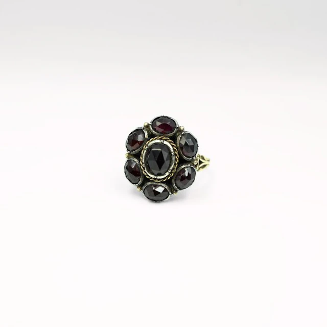 Ring - 14 kt. Yellow gold, Silver