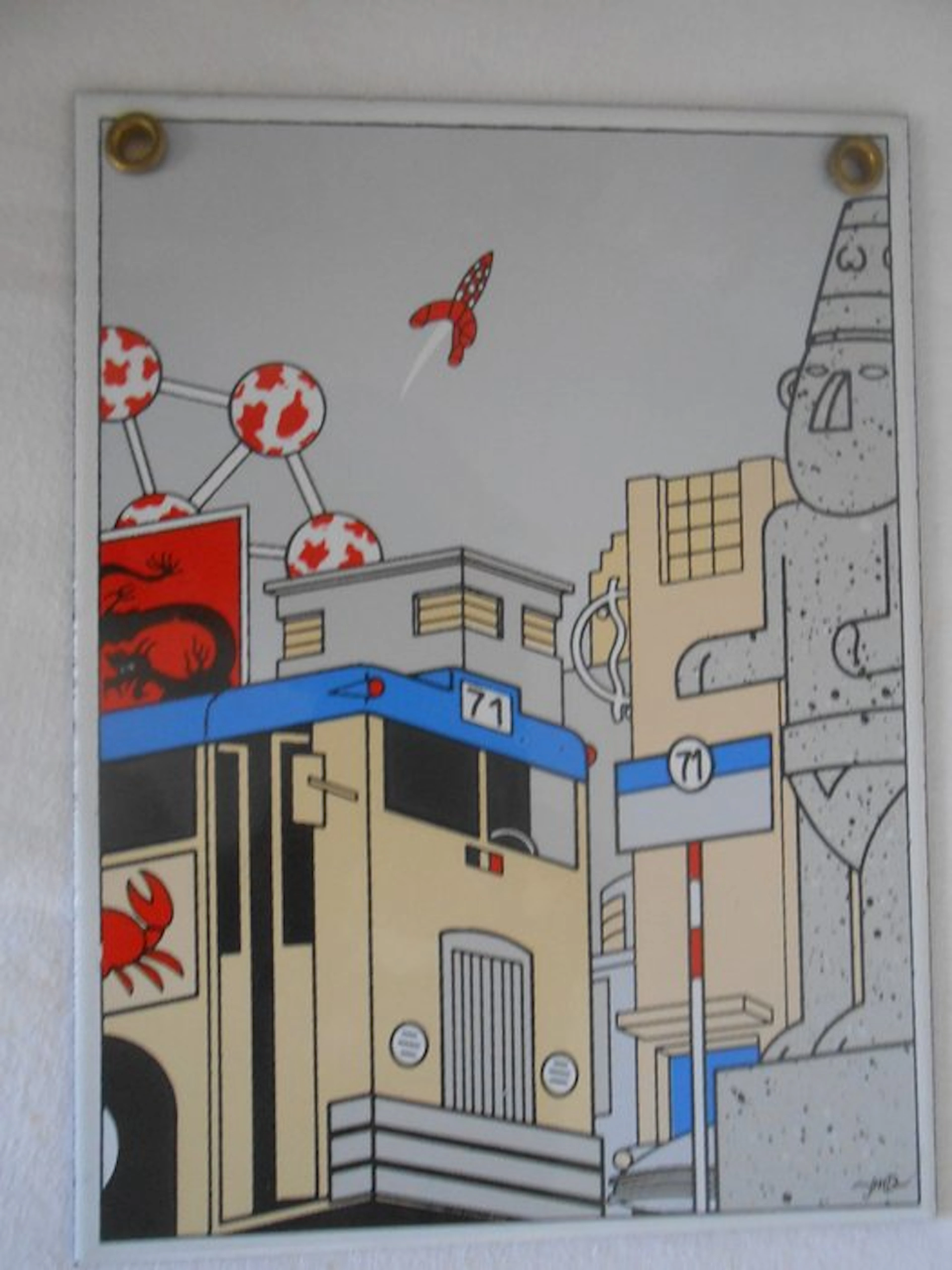 Duvivier - Hommage à Hergé - L´Émaillerie Belge - 1 Enamelled plaque - 1987
