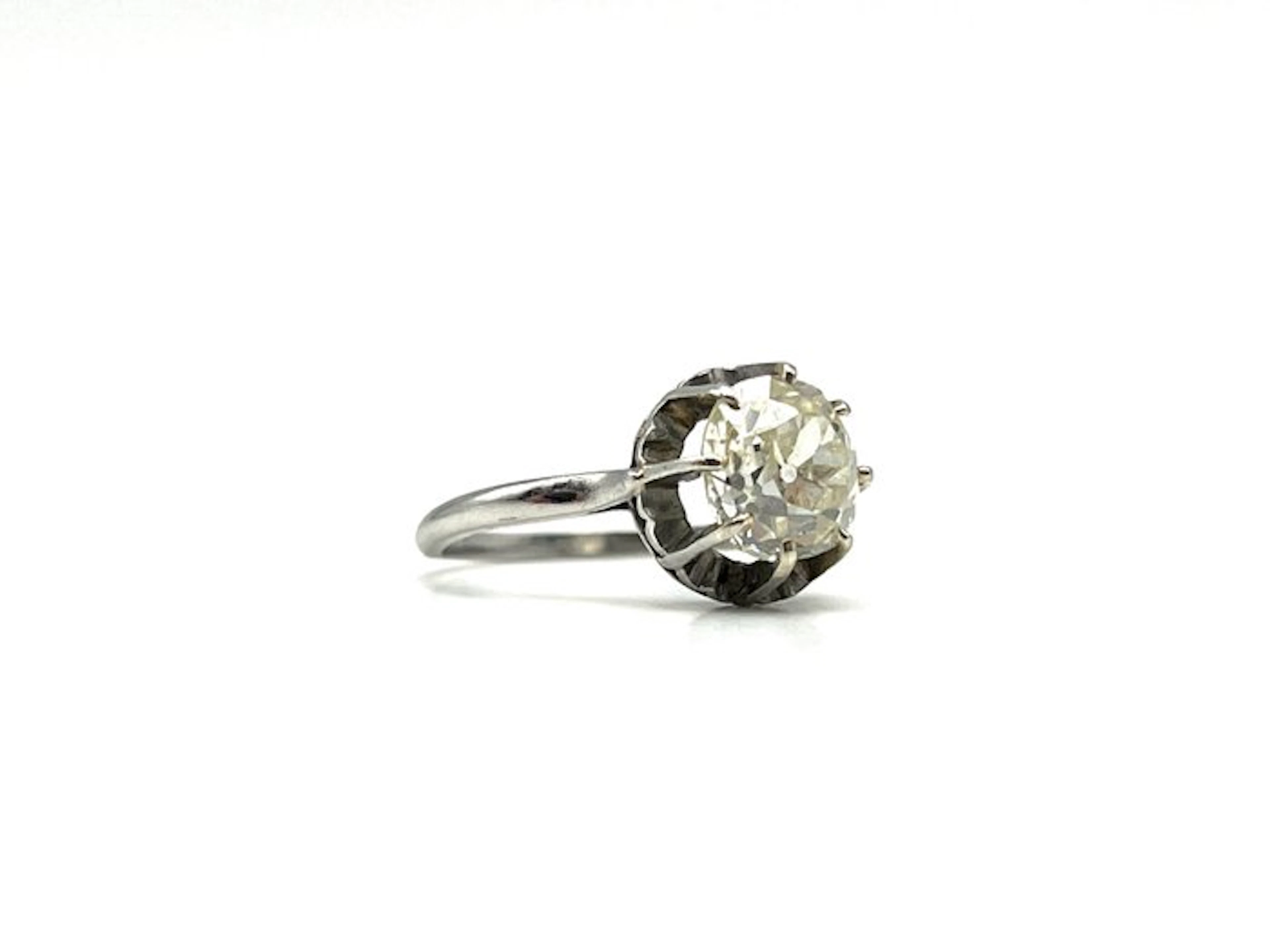 Ring - 18 kt. White gold - 1.50ct. tw. Diamond (Natural)