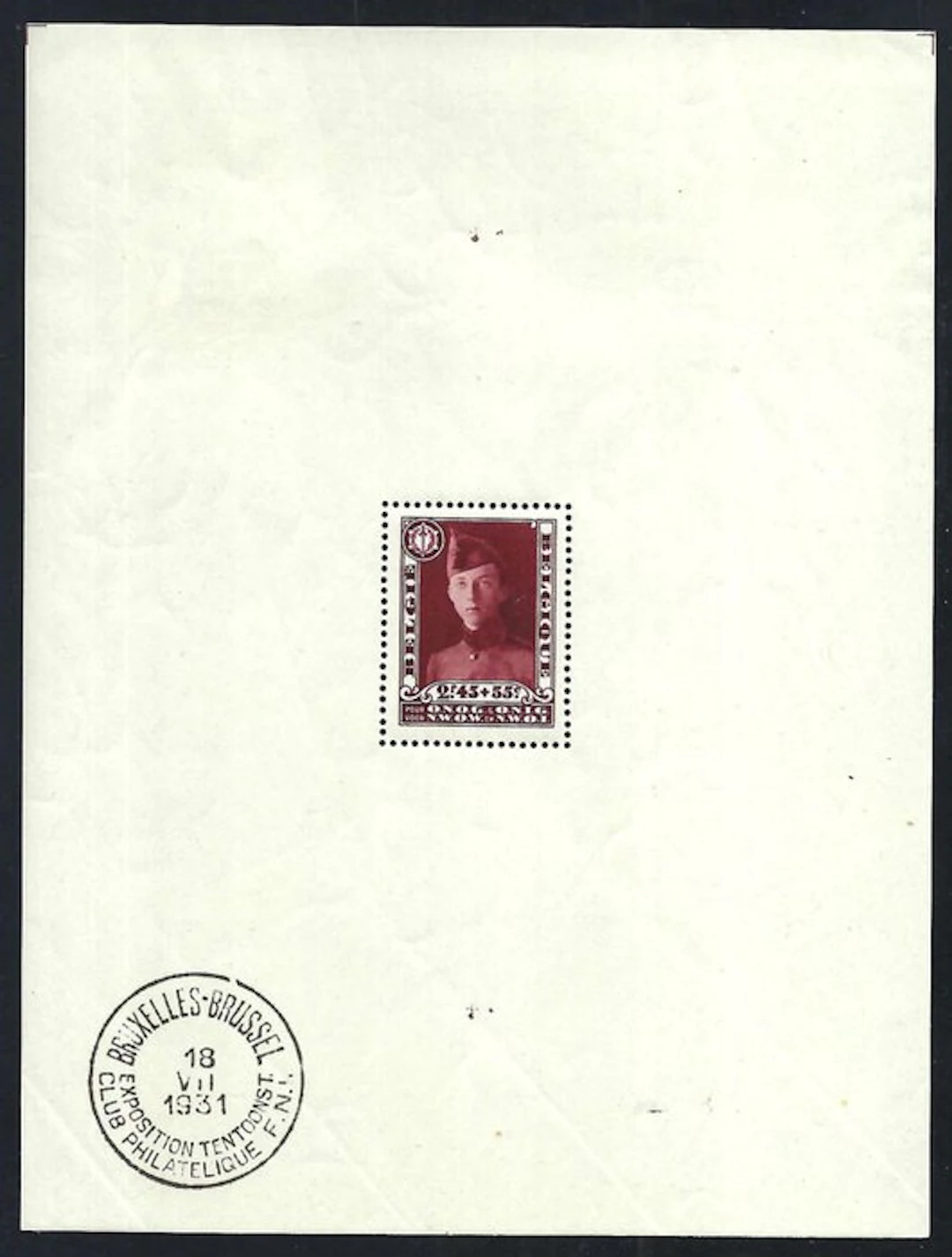 Belgium 1931 - Block "Corporal" - OBP/COB BL 3