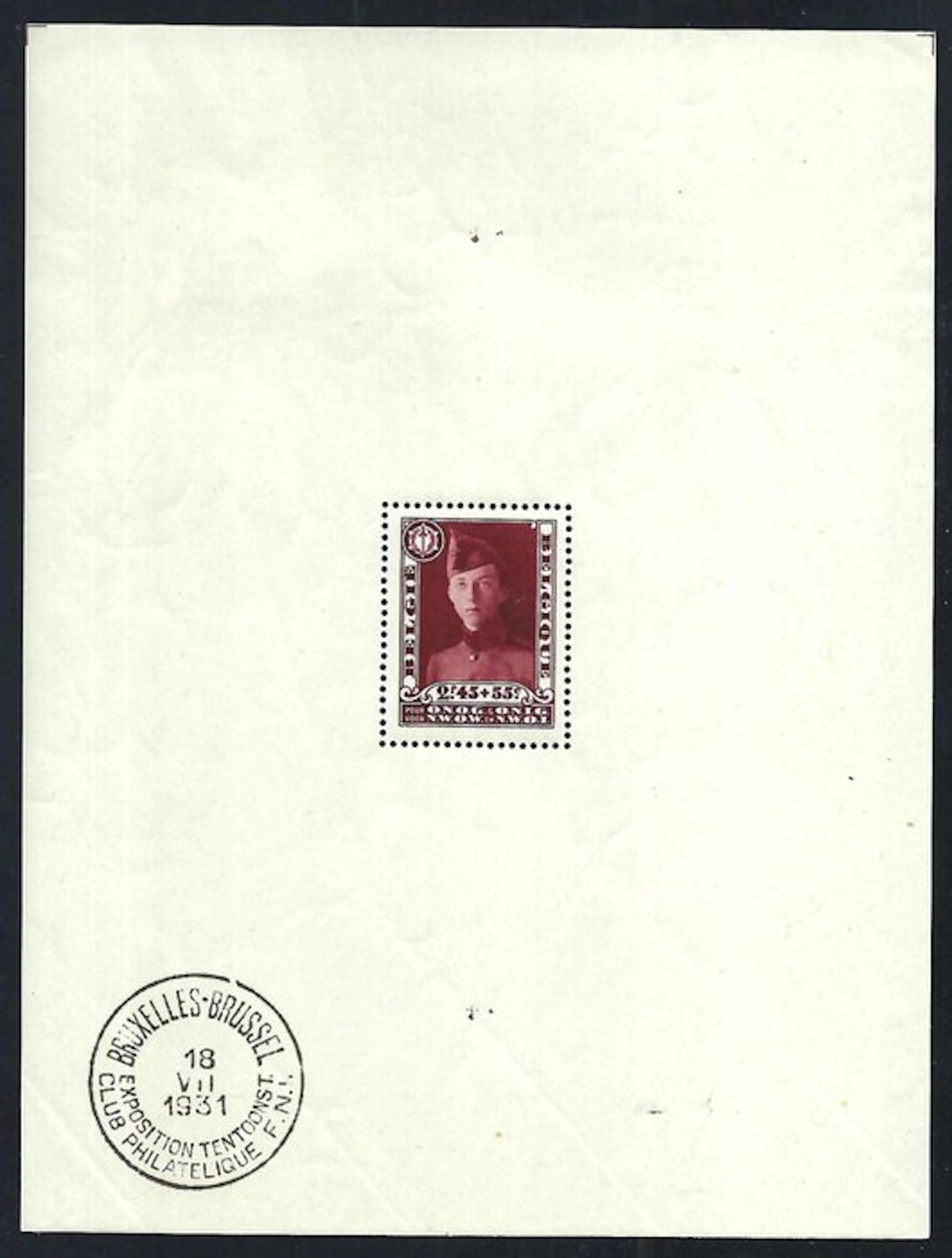 Belgium 1931 - Block "Corporal" - OBP/COB BL 3