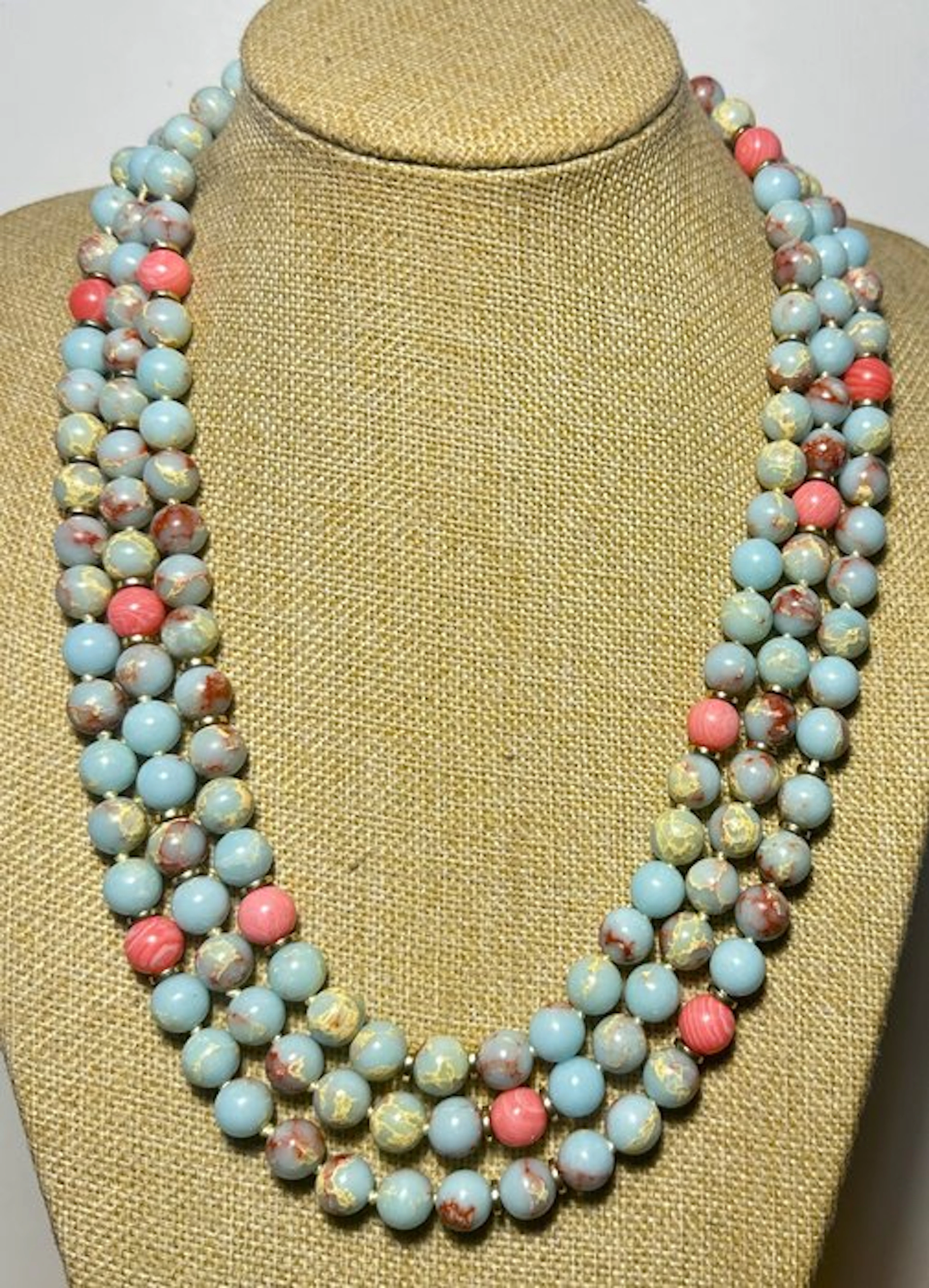 Natural Jasper and Rose Chalcedony