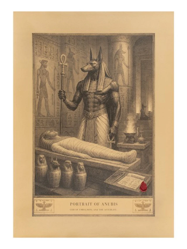 Limited edition 8 /30 Artistic wall hanging “Anubis – God...