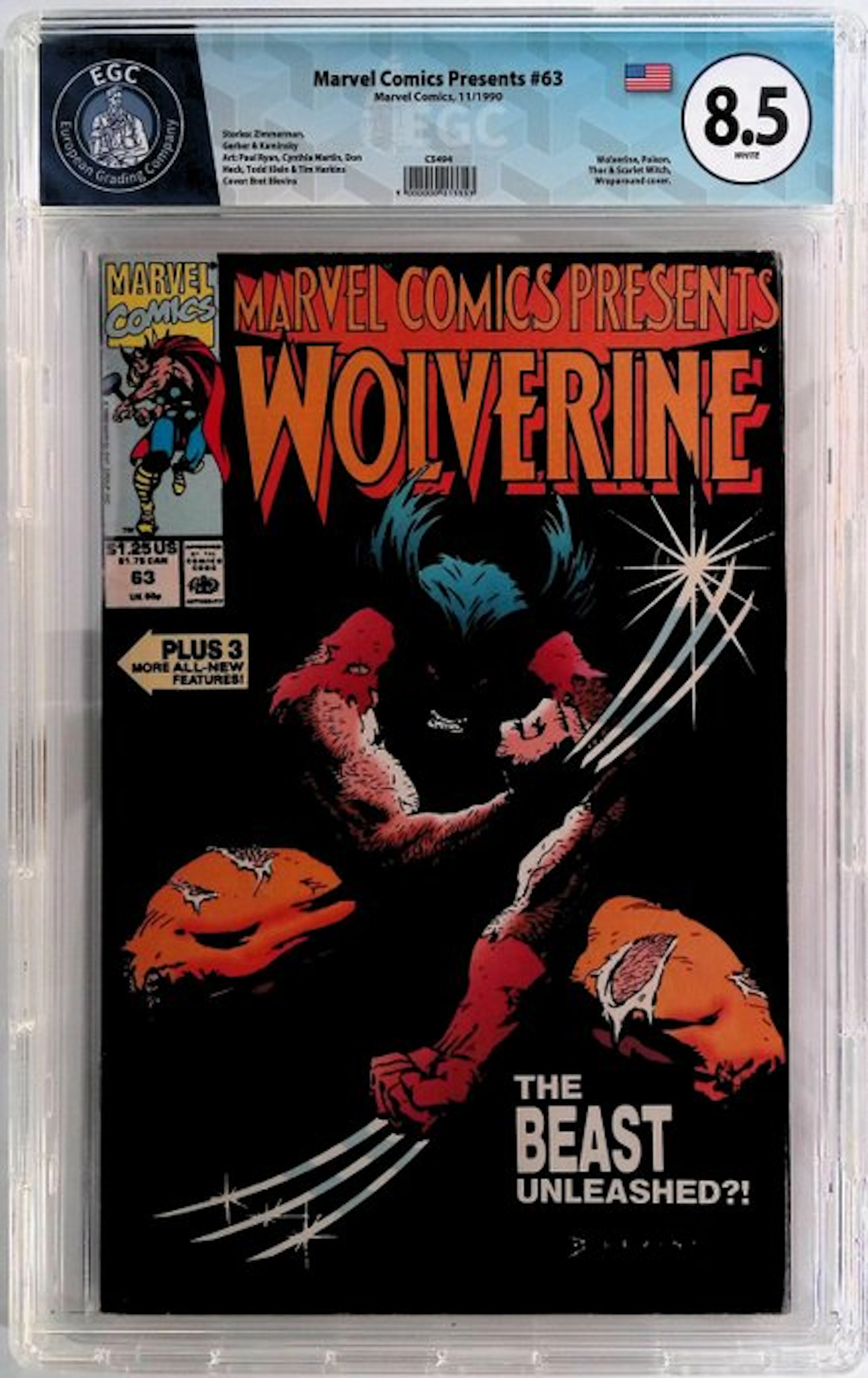 Marvel Comics Presents #63 - EGC 9.8 - 1 Graded comic - First edition - 1990
