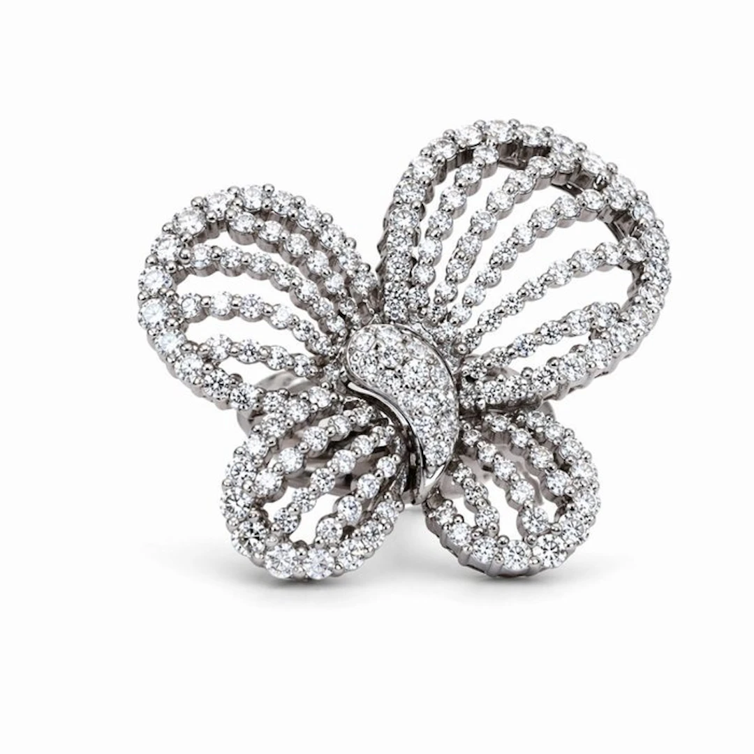 Ring - 18 kt. White gold - 3.60ct. tw. Diamond (Natural) - IGI Certified Ring