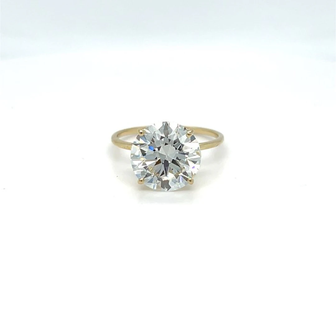 No reserve price - Ring - 14 kt. Yellow gold - 3.01ct. tw. Diamond (Lab-grown)