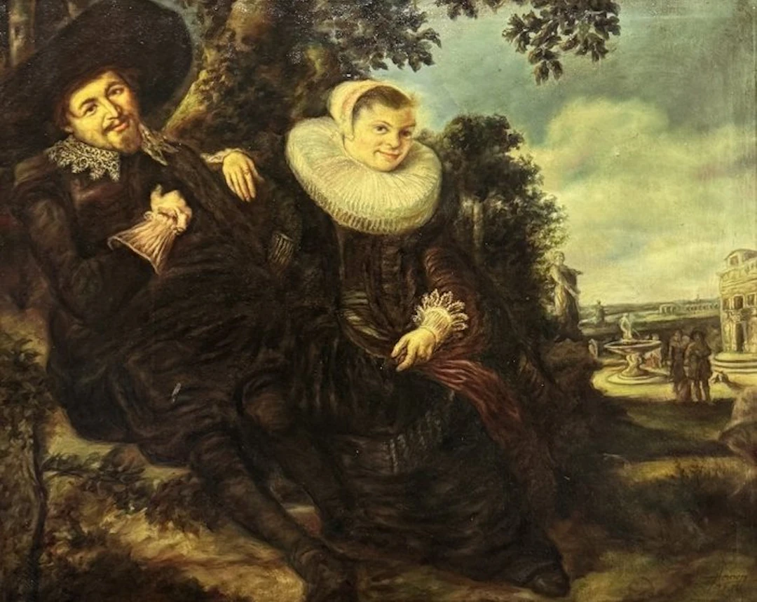 European School (XX) - The Marriage Portrait of Isaac...