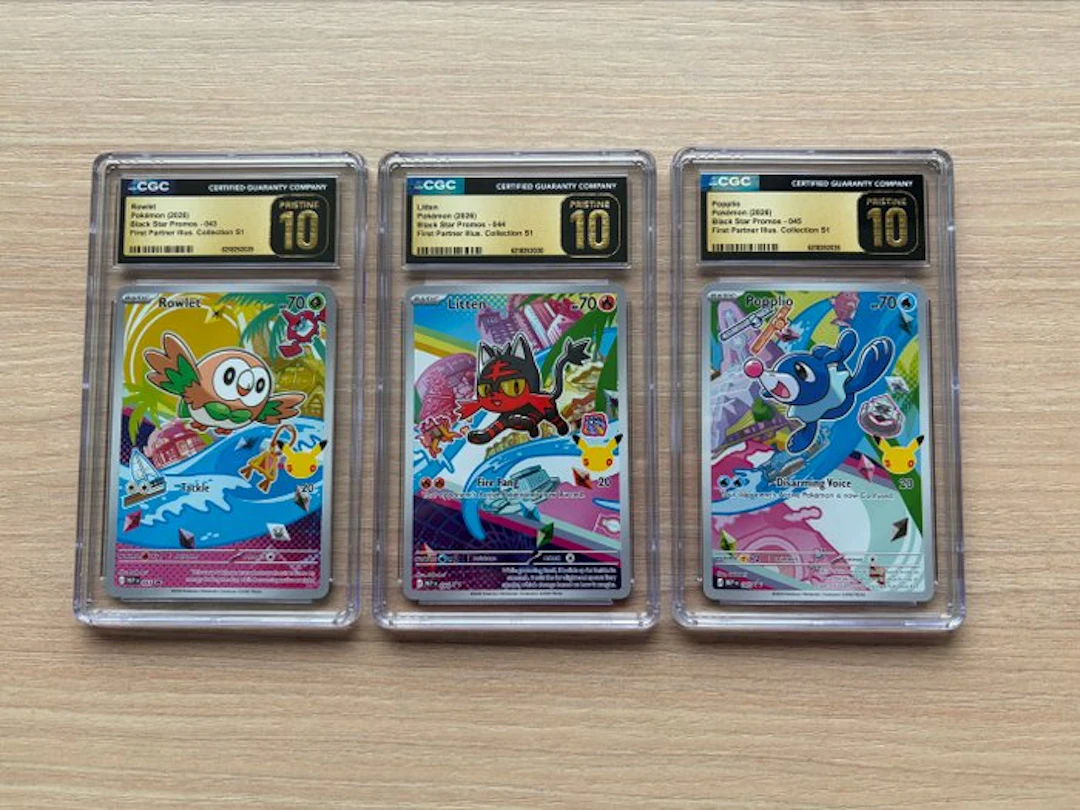 Pokémon - 3 Graded card - First Partner Illustration...
