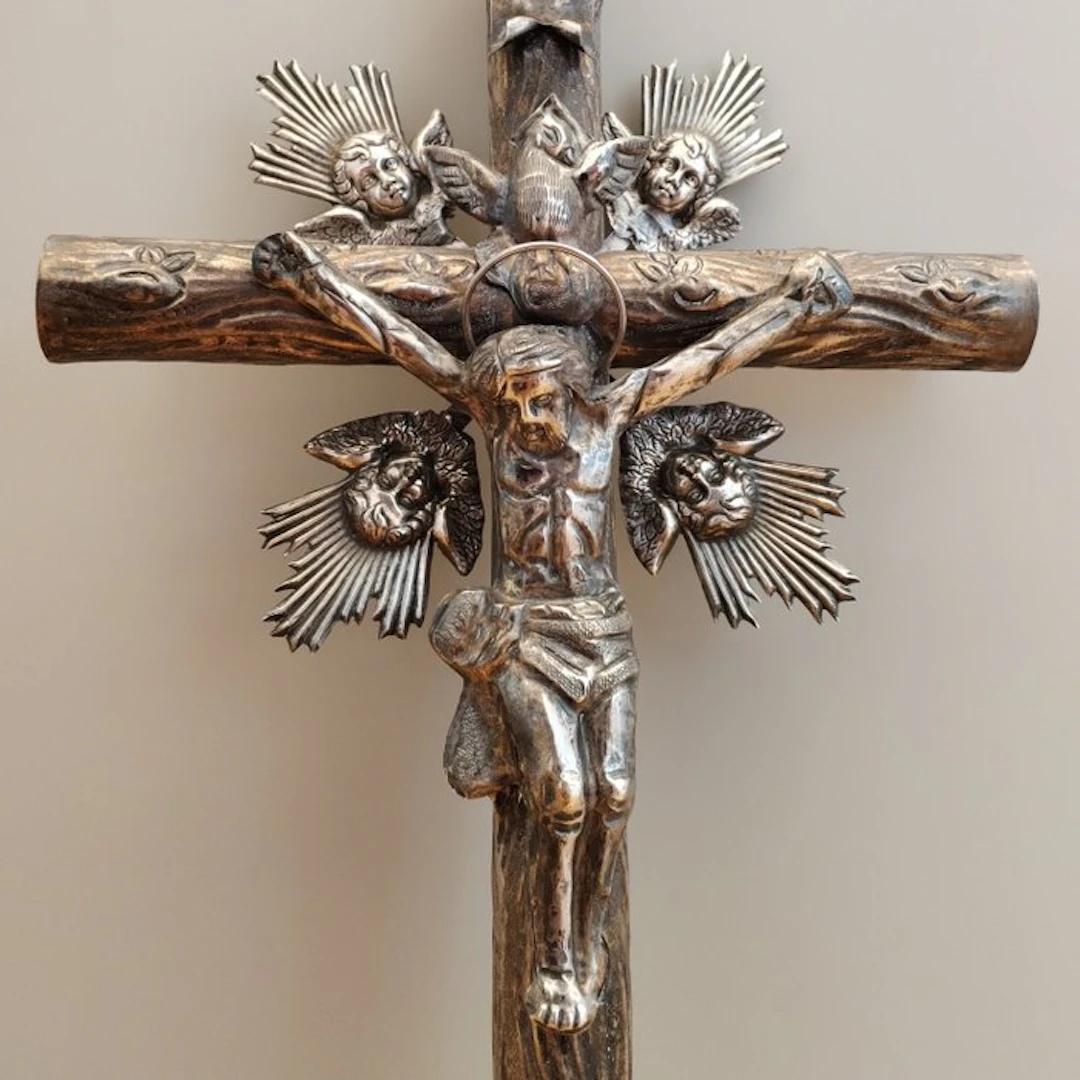 Crucifix - Silver - 1850-1900