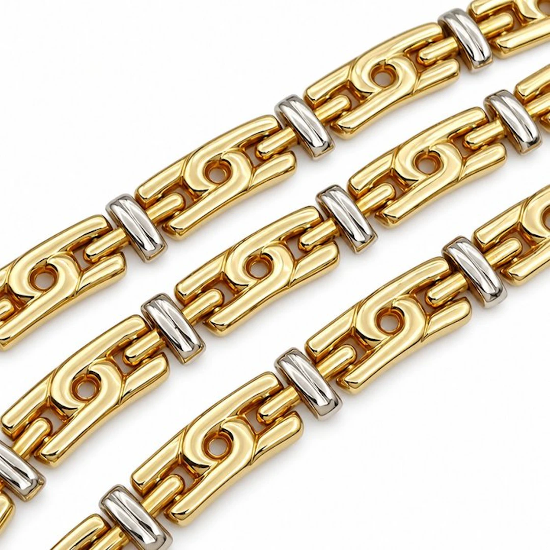 Chimento - Necklace - 18 kt. Yellow gold, White gold - Made in Italy - Handmade