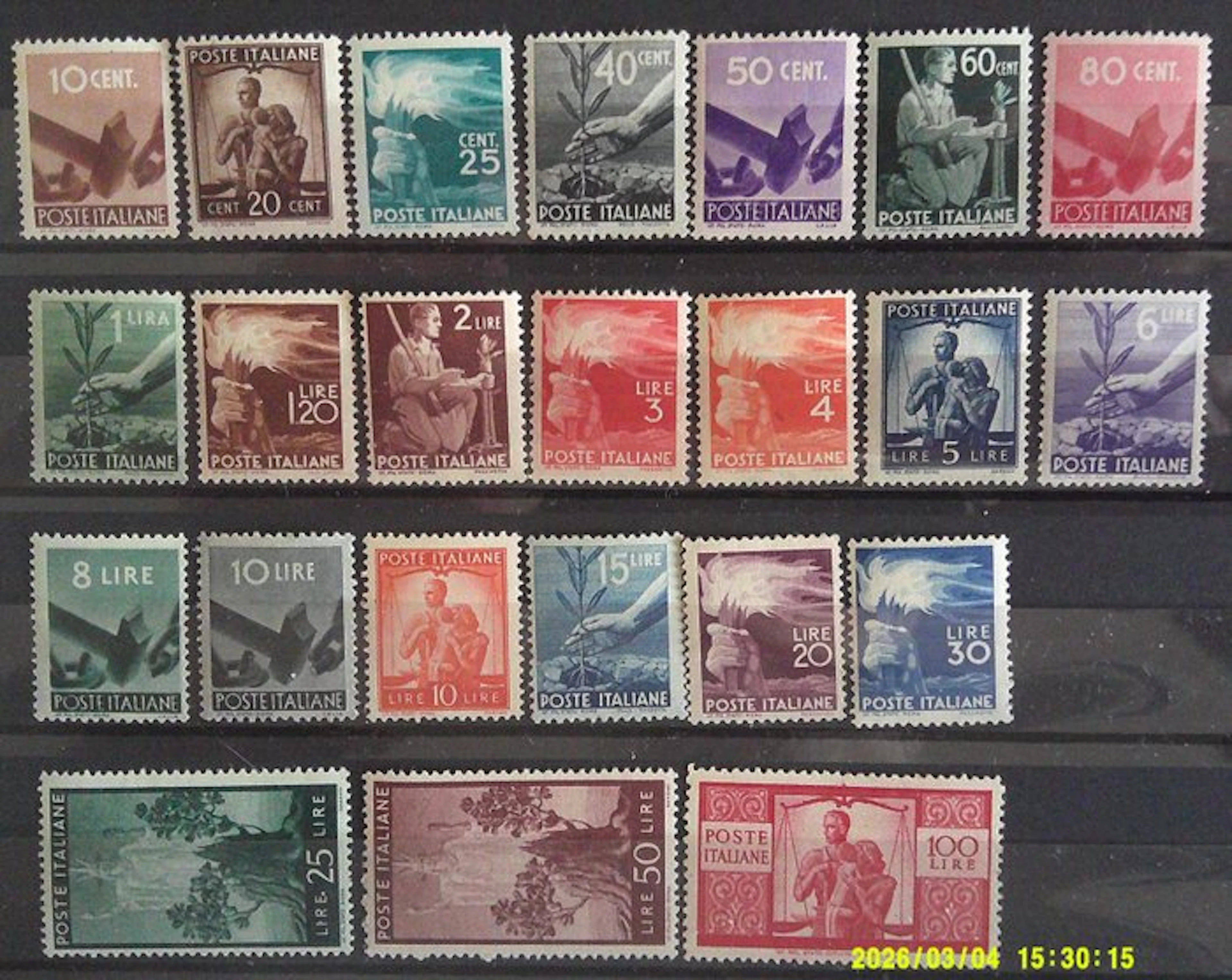 Italy 1945/1946 - Republic 1945/46 complete series, 23 new values, MNH