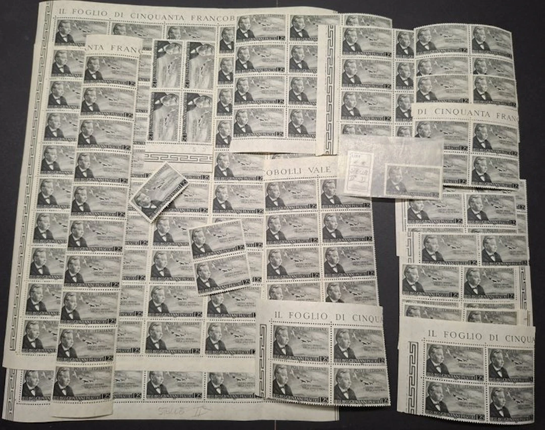 Italy 1955 - Republic - Sassone cat 792-152 aerea...