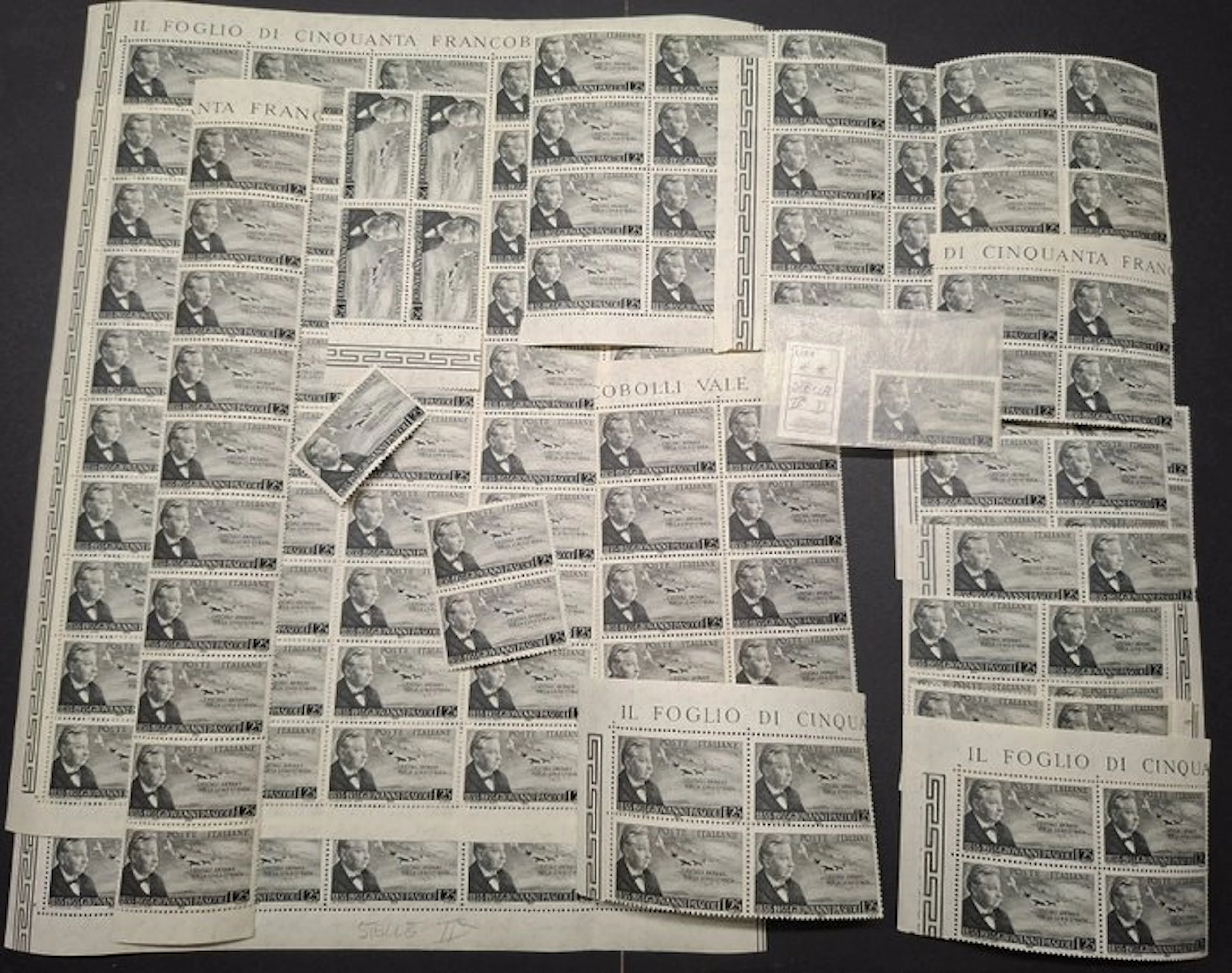 Italy 1955 - Republic - Sassone cat 792-152 aerea...